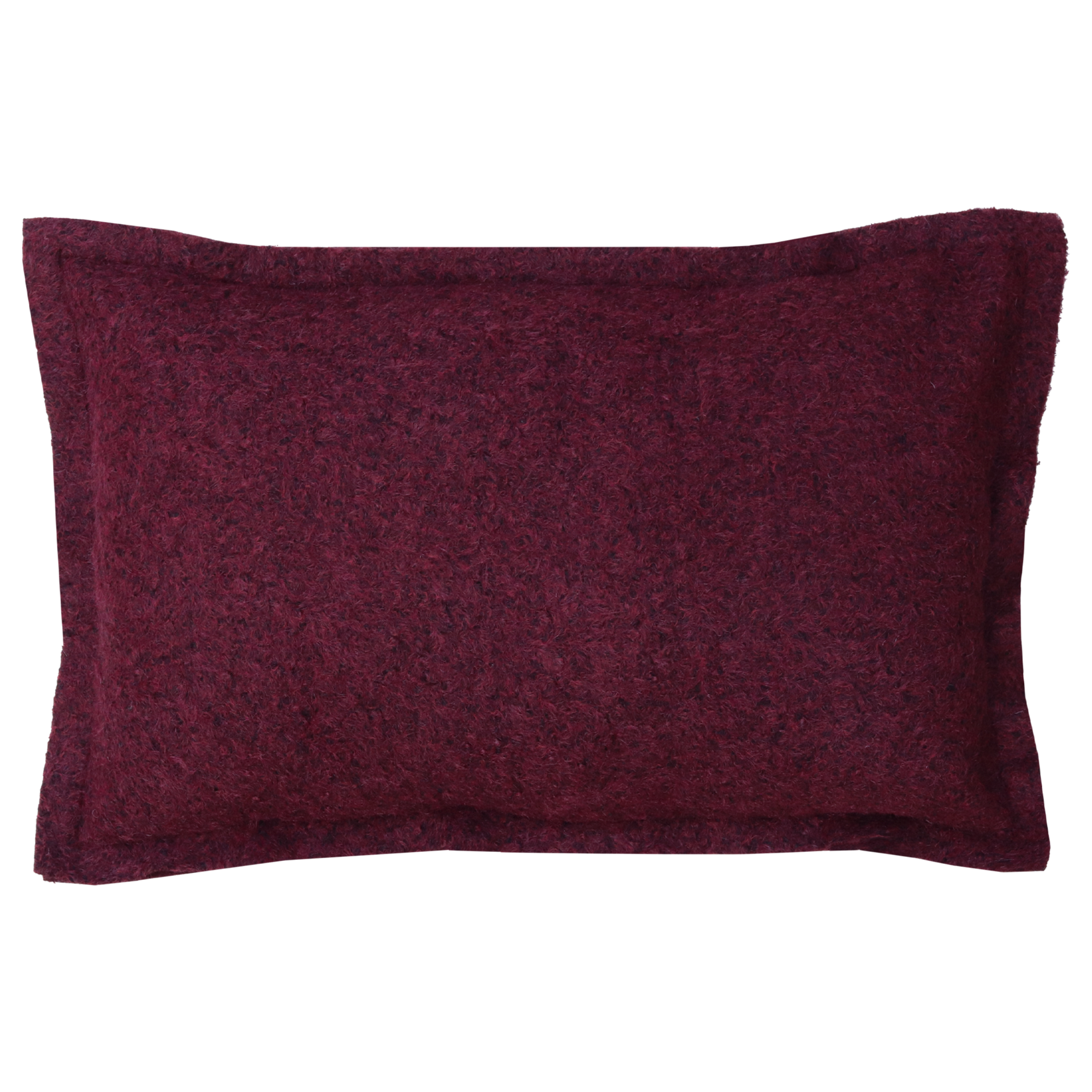 Kussen wol boucle bordeaux