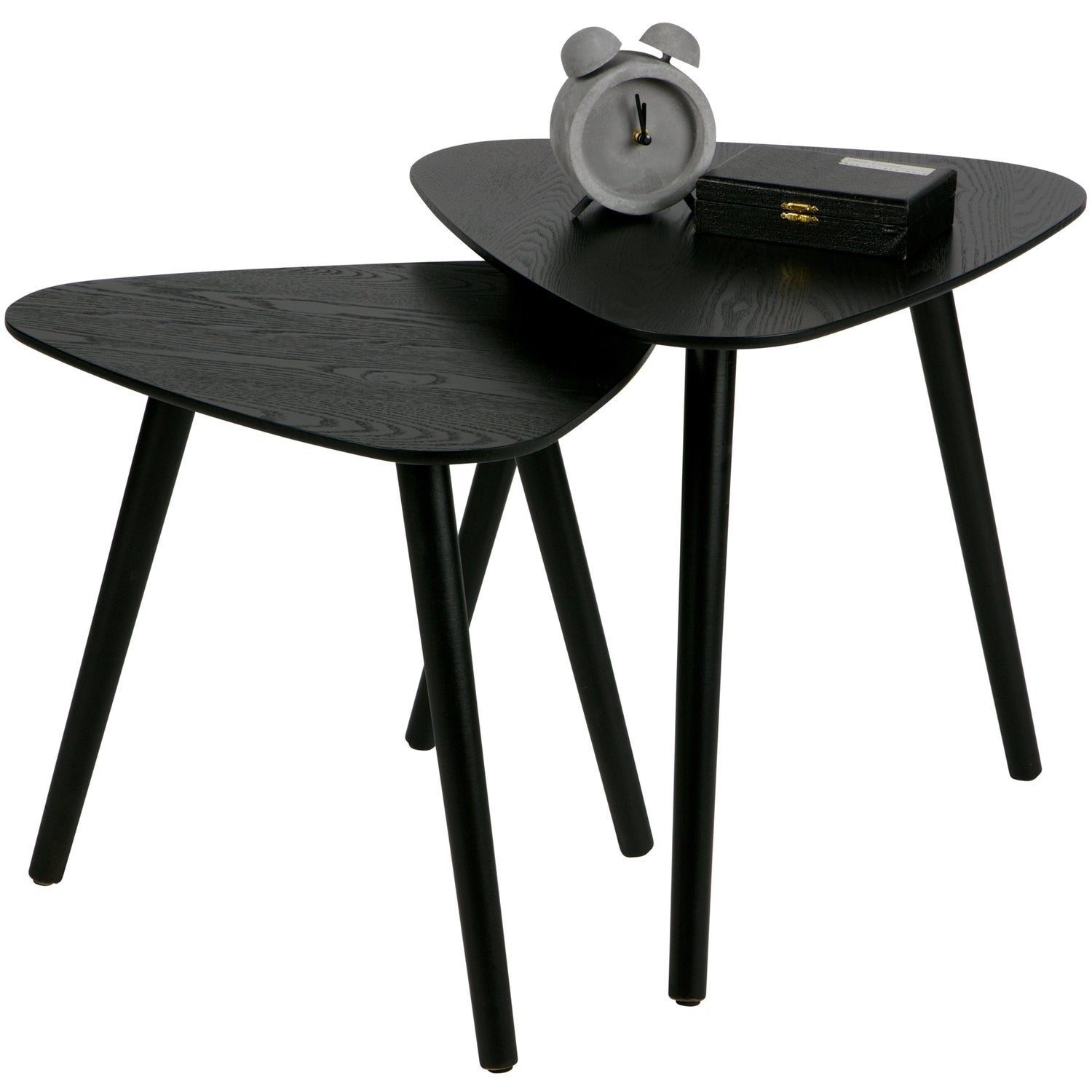 Nila bijzettafels hout zand - set van 2
