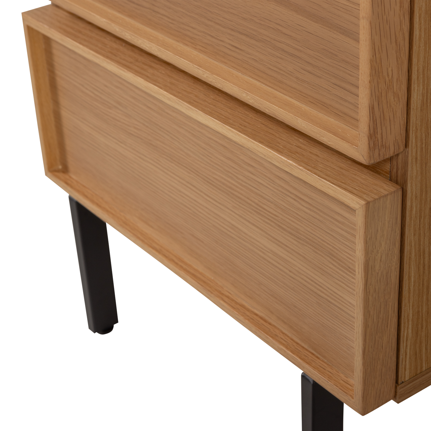 Tours ladekast/nachtkastje 2 lades melamine/mdf naturel
