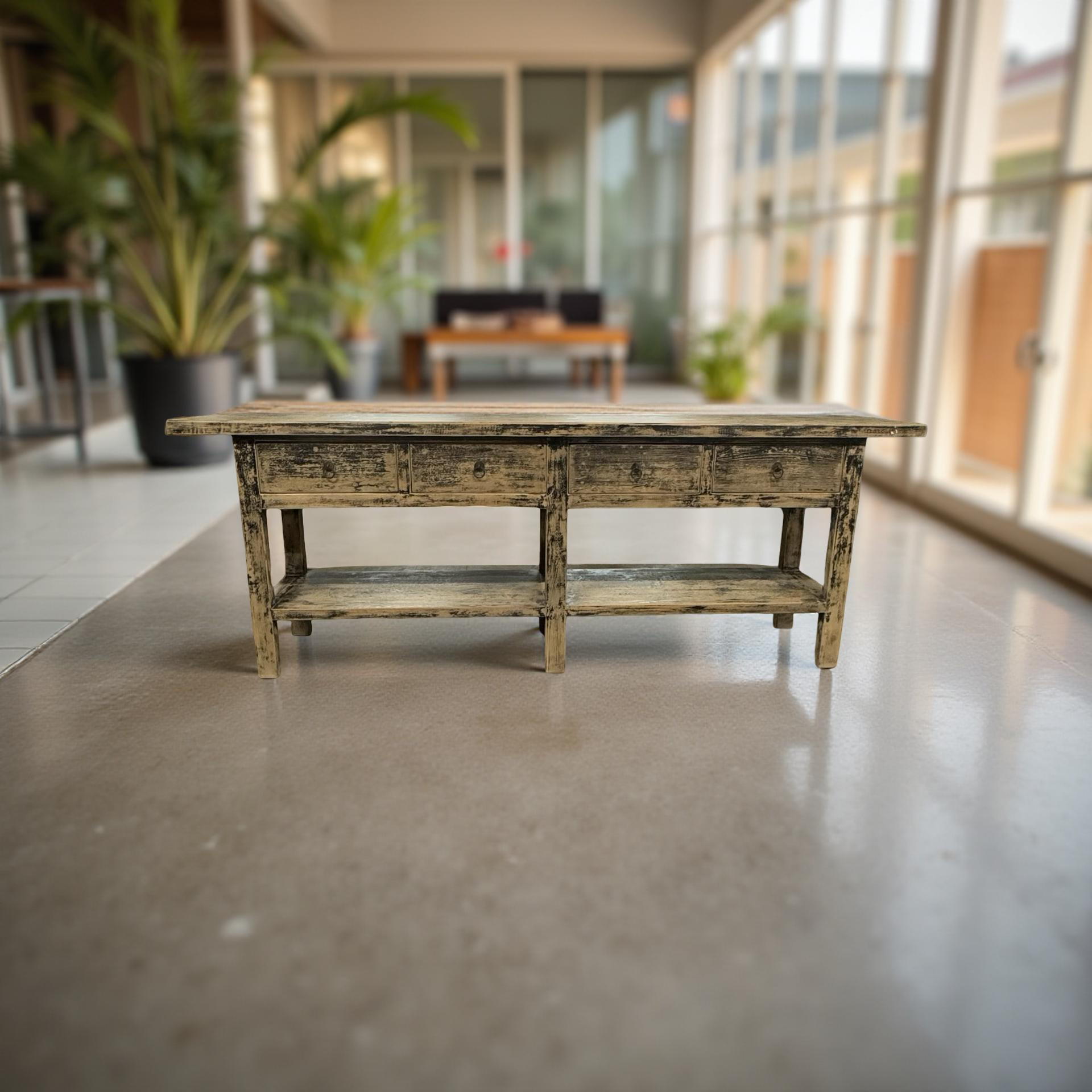 Wandtafel zwart finish 4 la en plank uniek