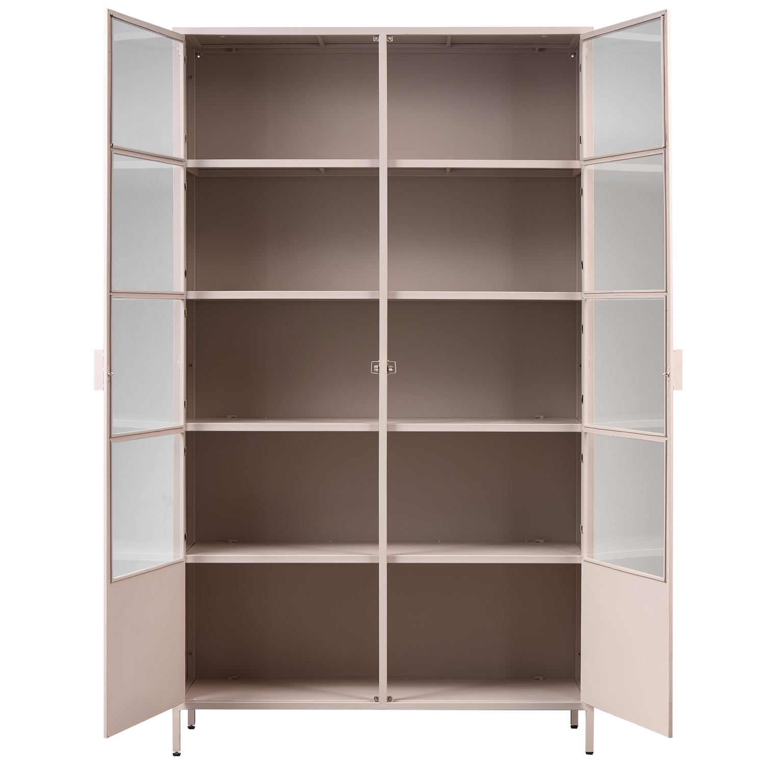 Ronja vitrinekast xl metaal soft pink