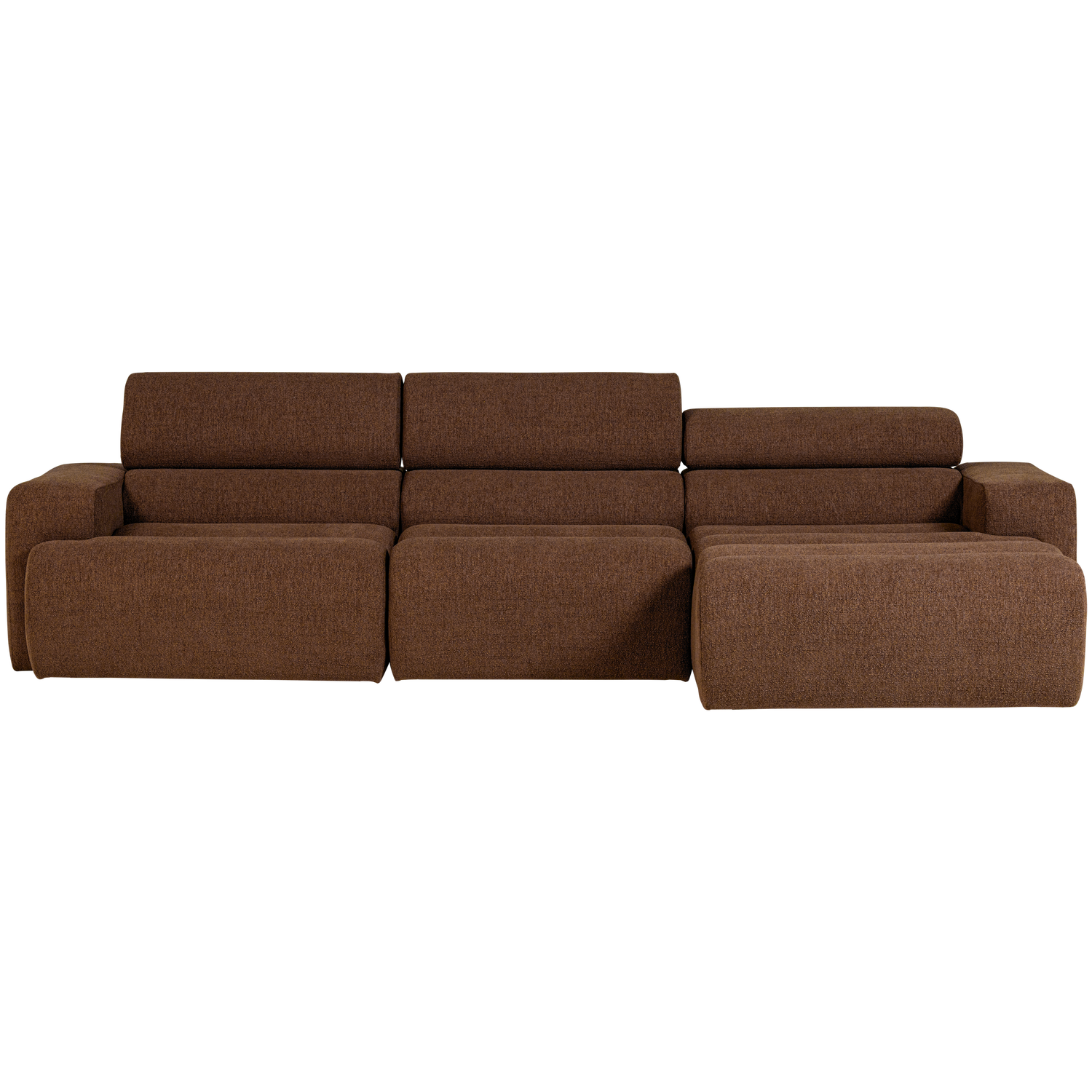 Novi chaise longue bank rechts donkerbruin melange