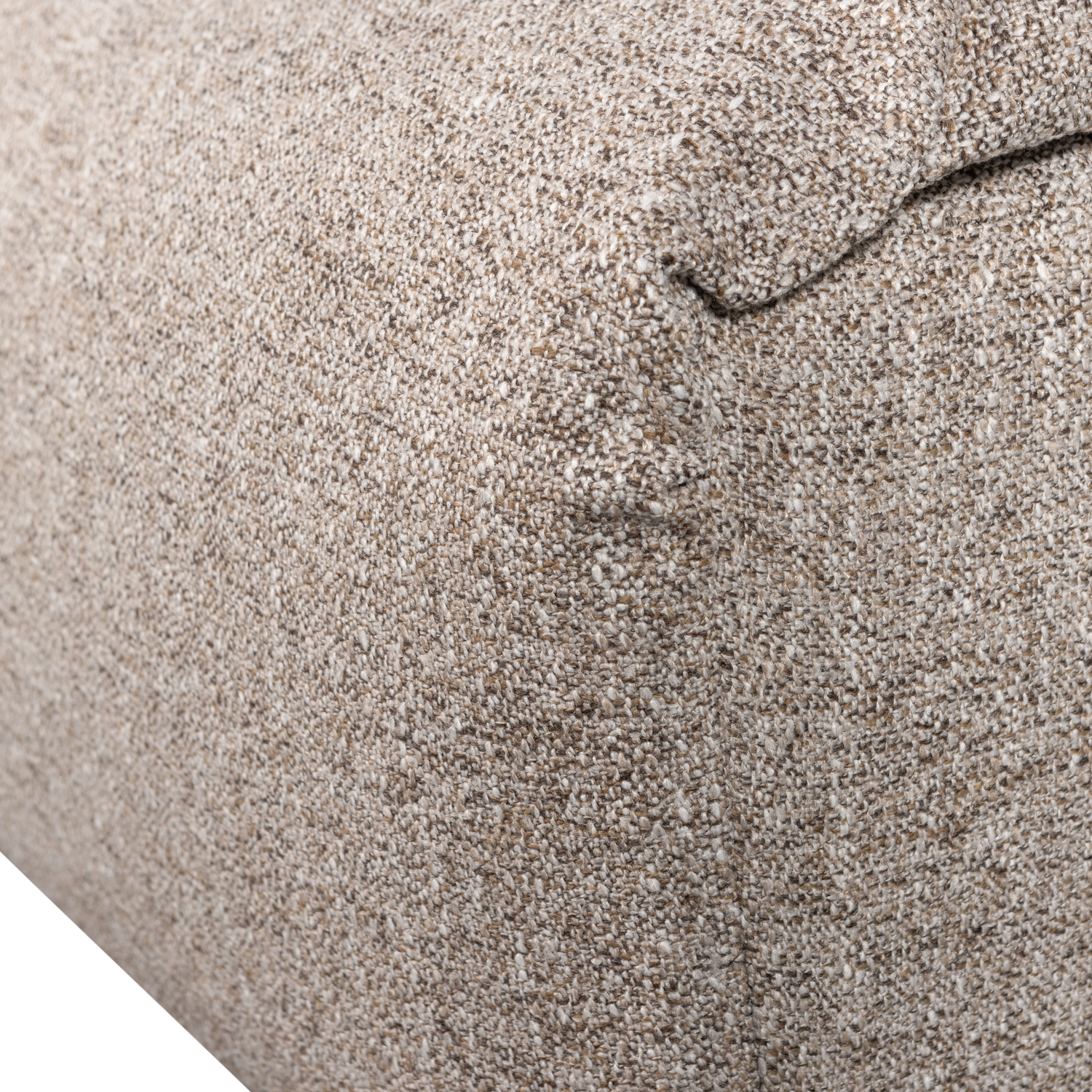 Baggy hocker geweven stof naturel melange
