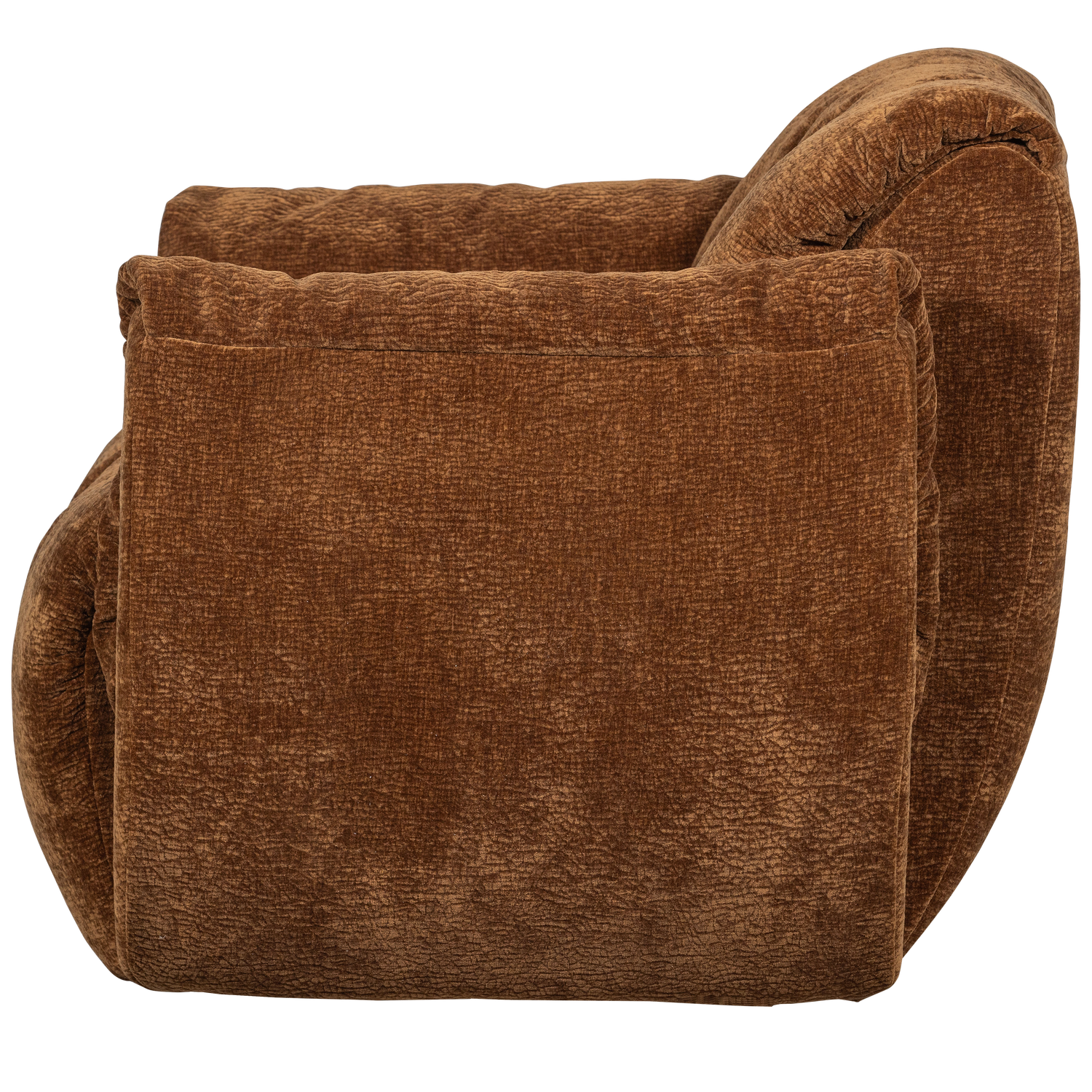 Baggy draaifauteuil geweven stof warmgrijs melange