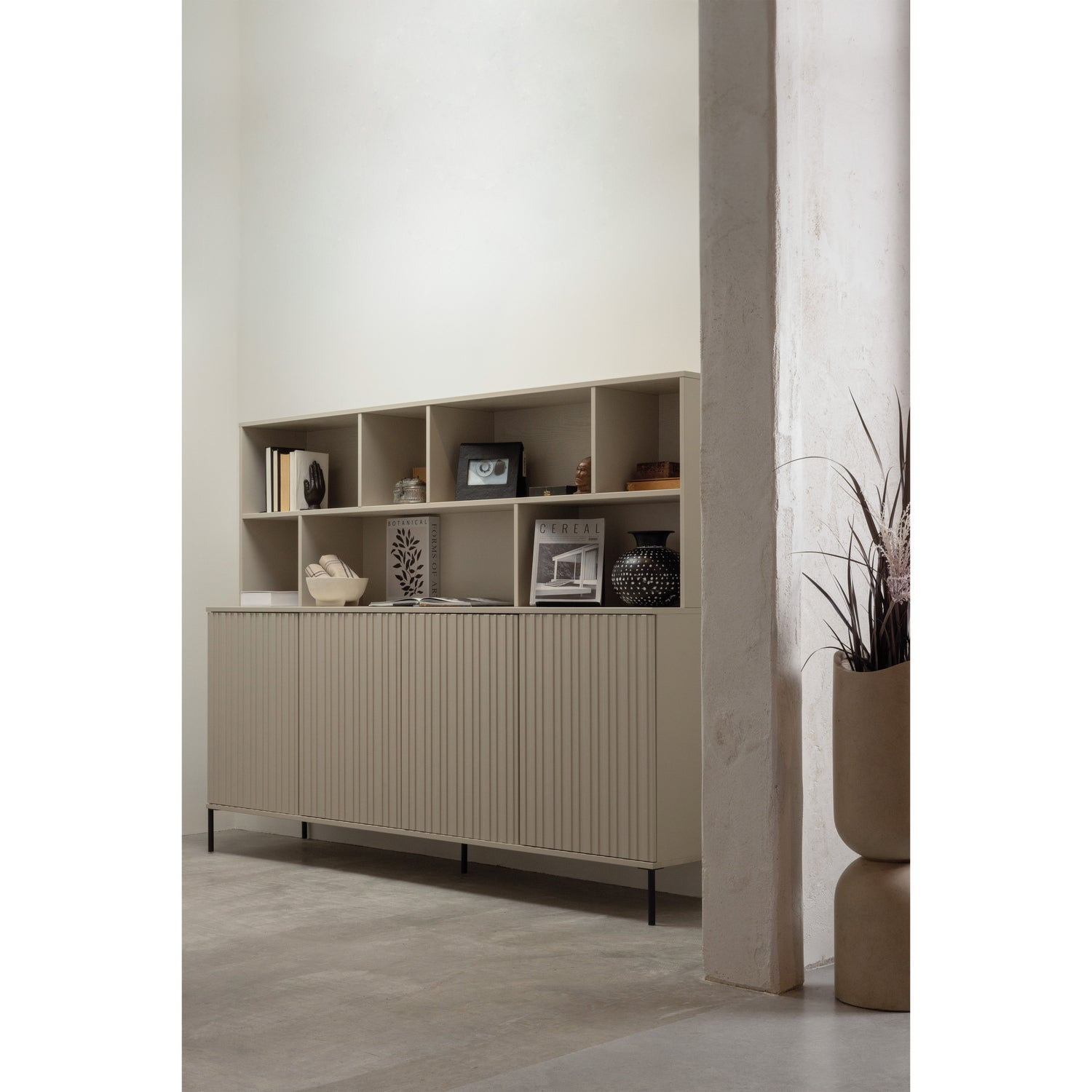New gravure dressoir 200 cm grenen dust [fsc]