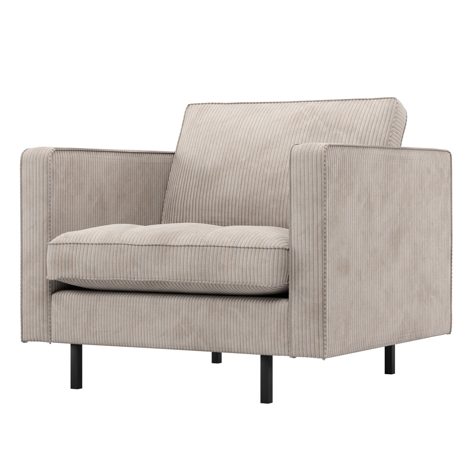 Rodeo classic fauteuil ribstof roestbruin