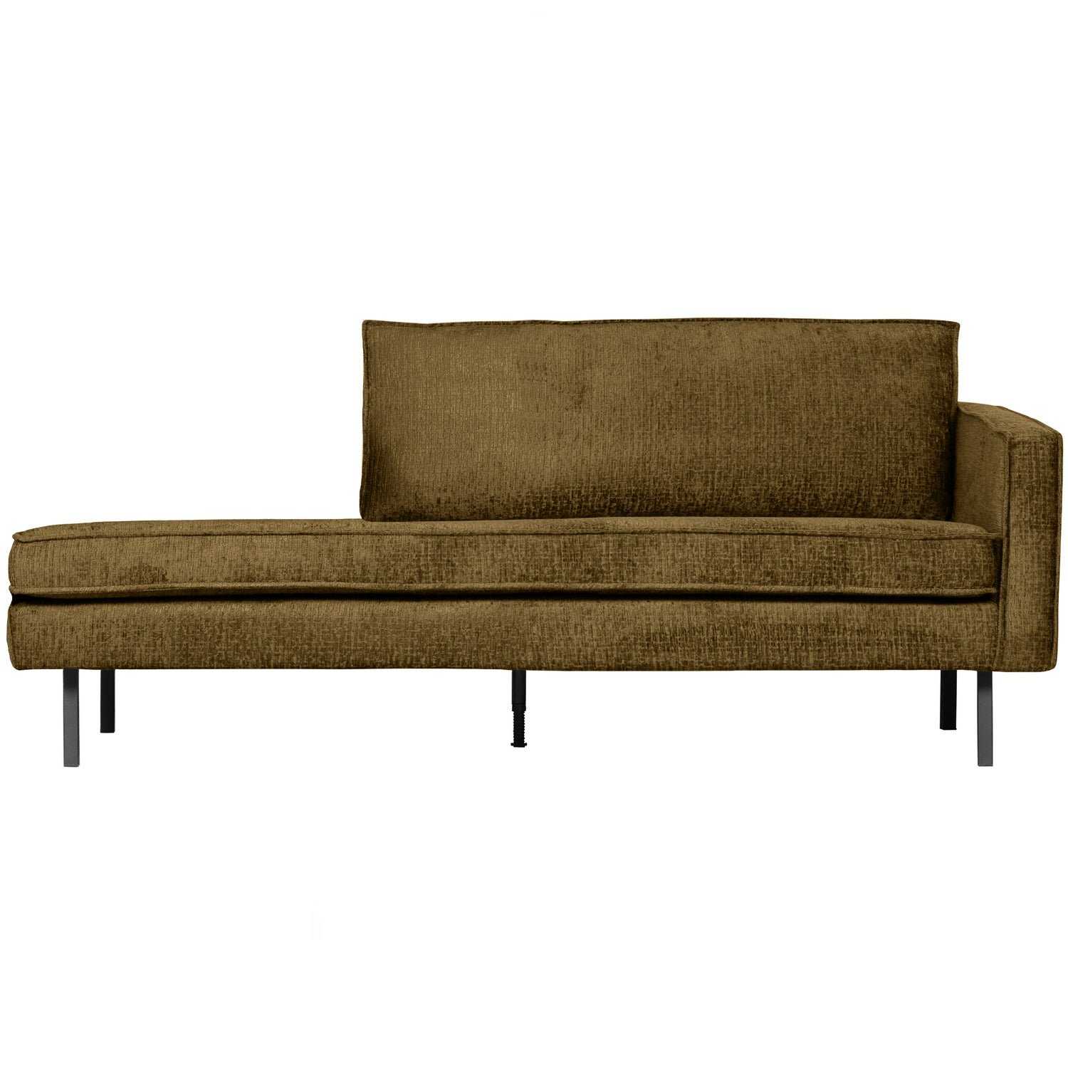 Rodeo daybed rechts ribstof bruin