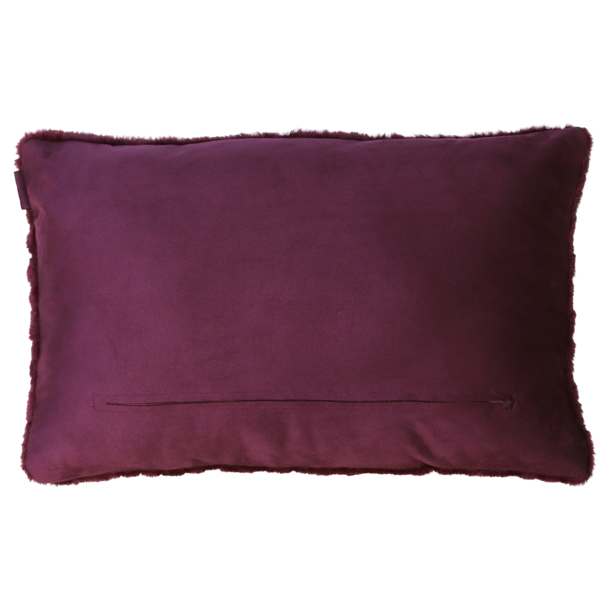 Kussen bont suede dot bordeaux
