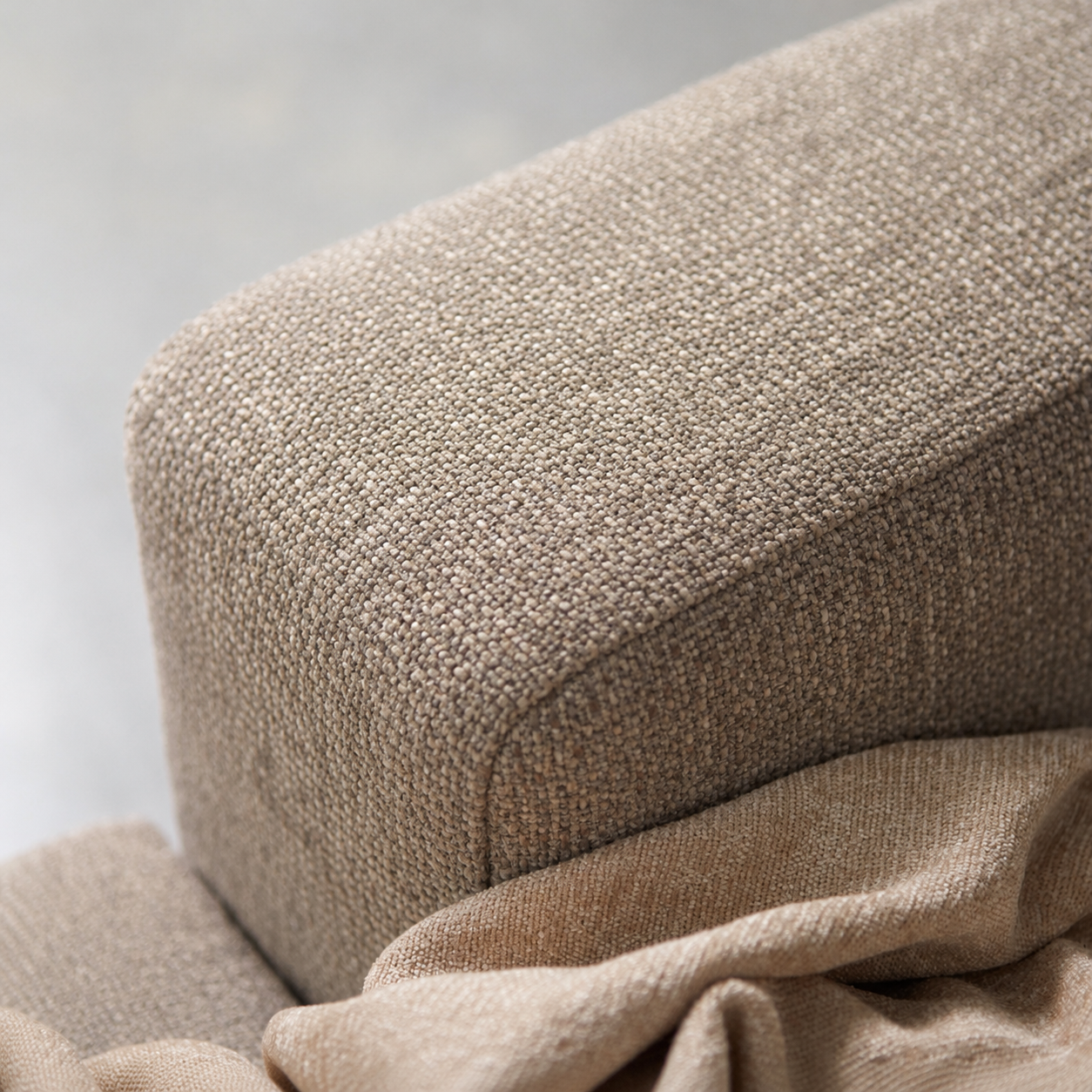 Hoekbank Lusaro Taupe Chaise Longue