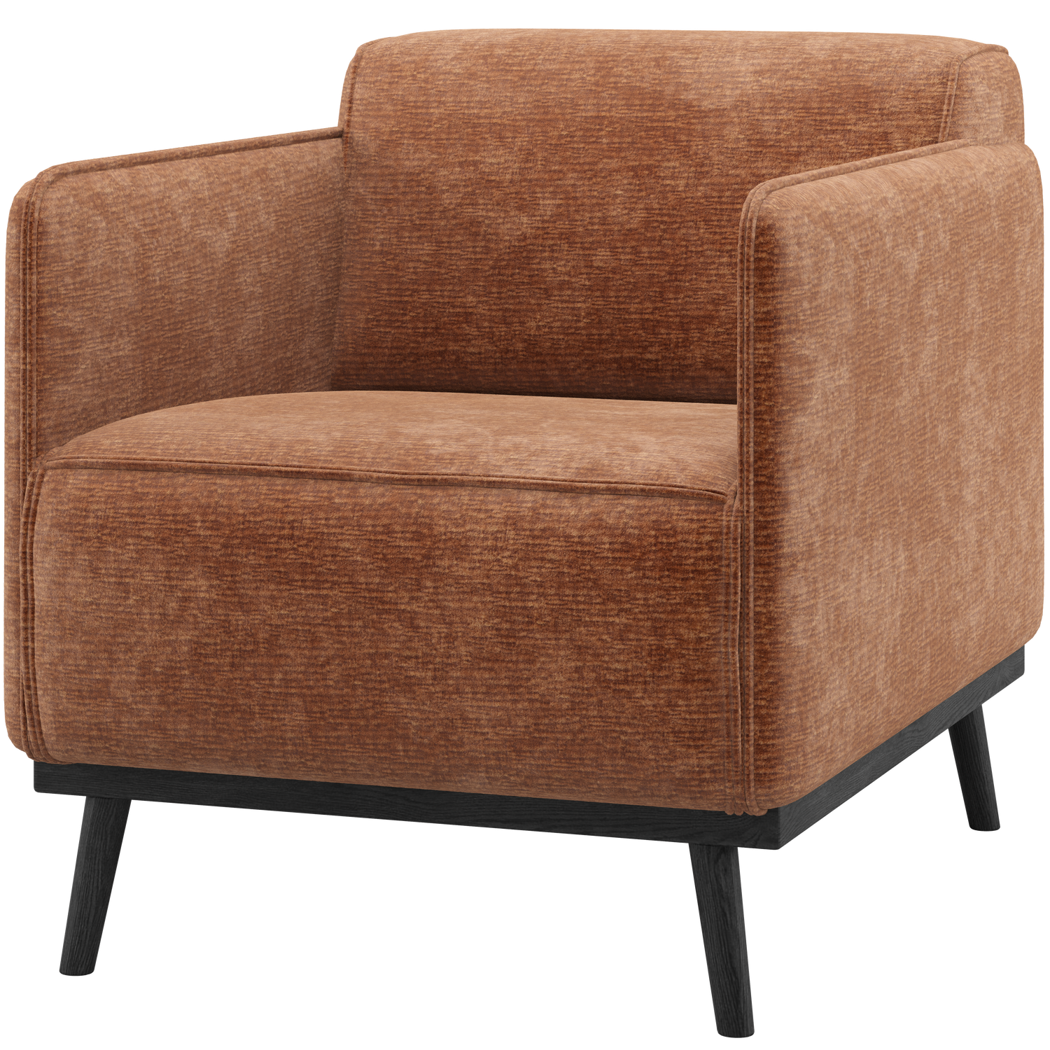 Statement fauteuil met arm chenille velvet perzikroze