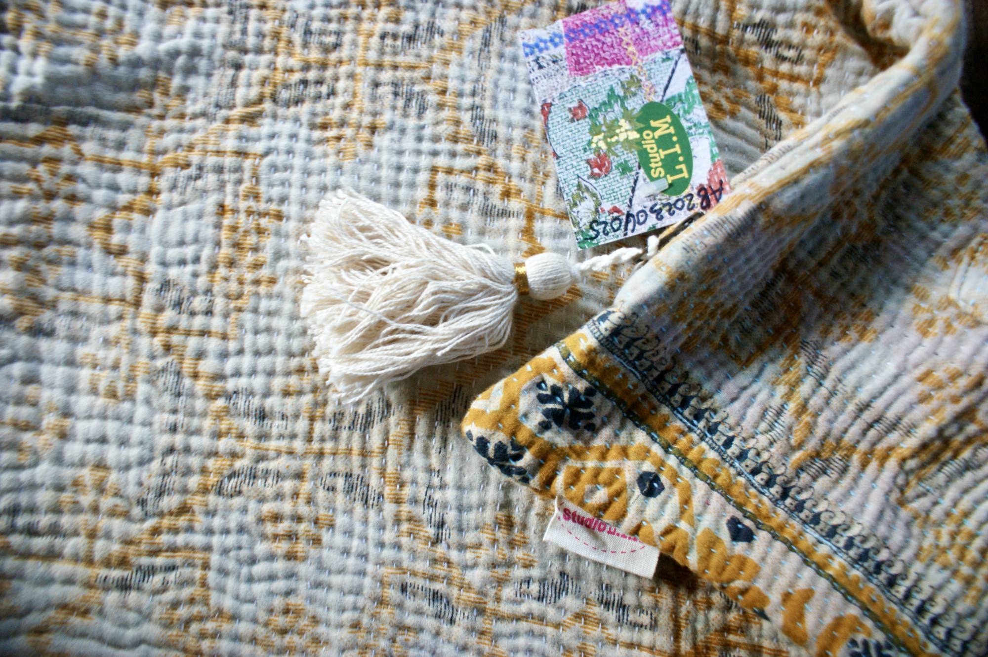 Kussen Kantha vintage 40x60 cm