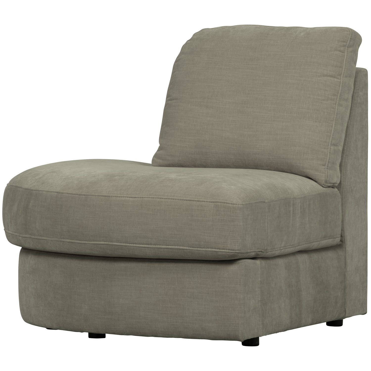 vtwonen 1-zits element Family ronde hoek links - warm grijs