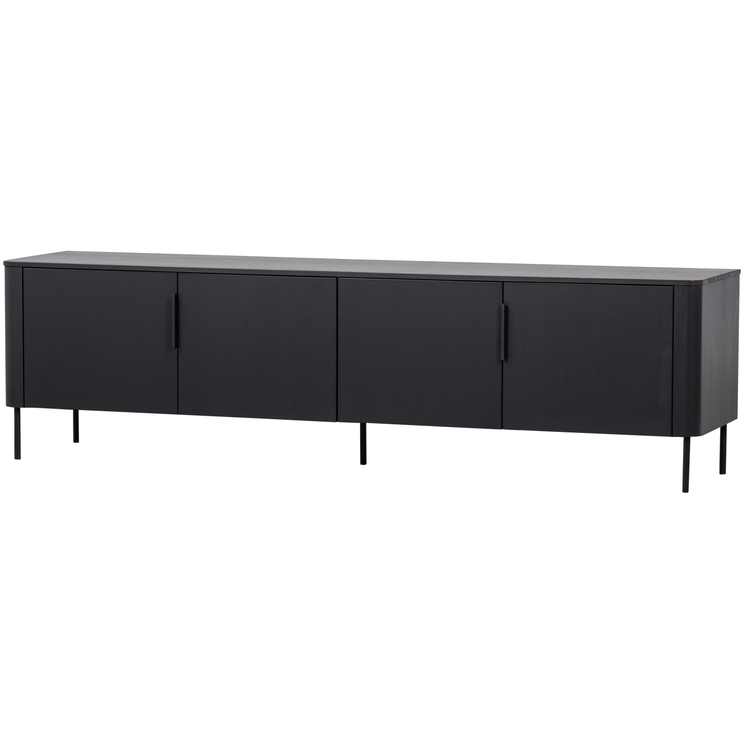 Gunnar tv meubel 200 cm grenen matzwart [fsc]