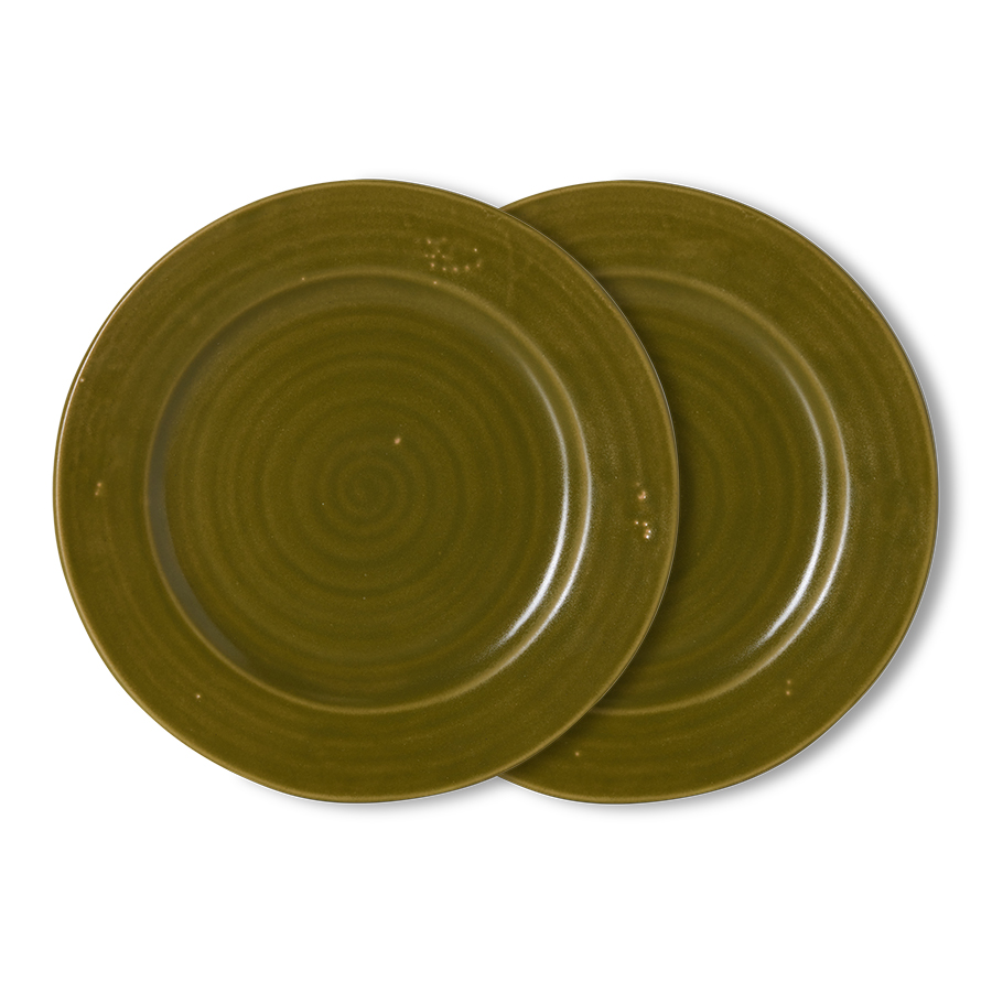 HKliving Servies Farmhouse Ceramics Diner bord - set van 2