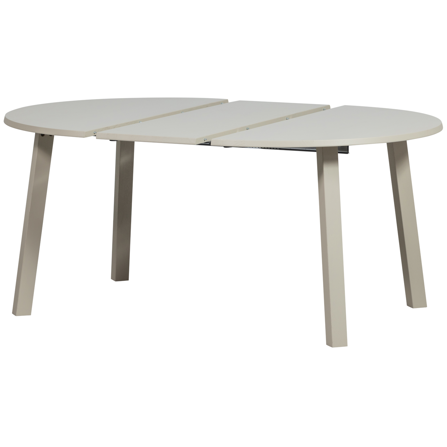Janne uitschuifbare eettafel rond eiken dakargrau [fsc]