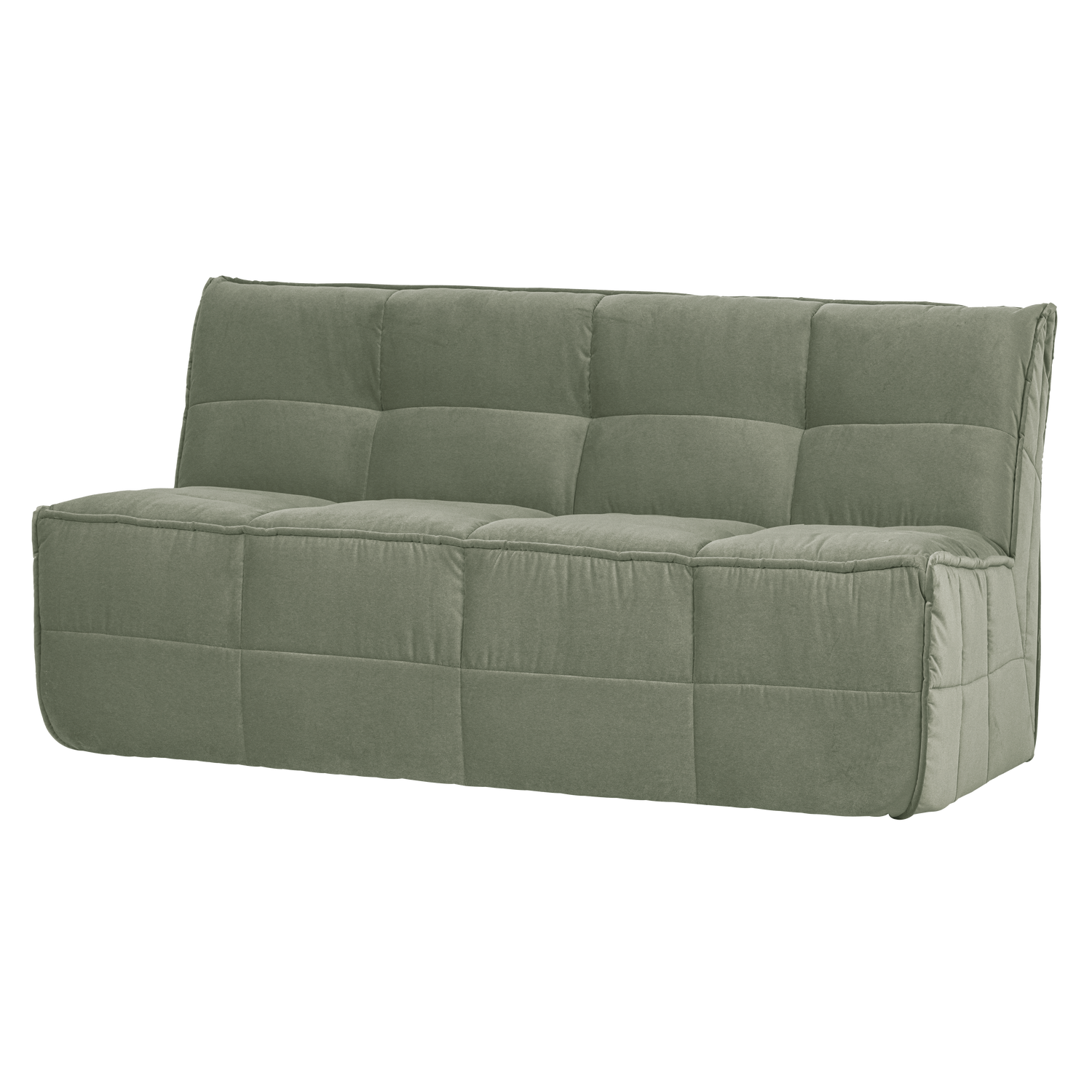 Cluster eetbankje met rugleuning boucle khaki bruin