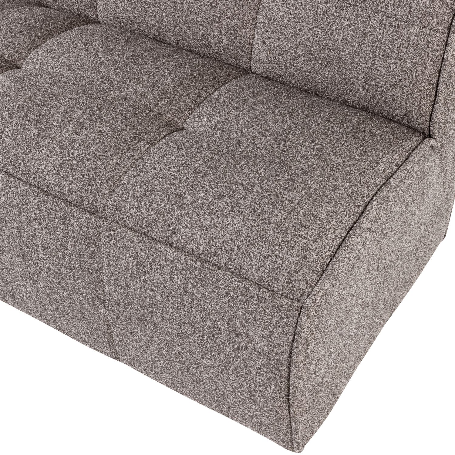 Cluster eetbankje met rugleuning boucle khaki bruin