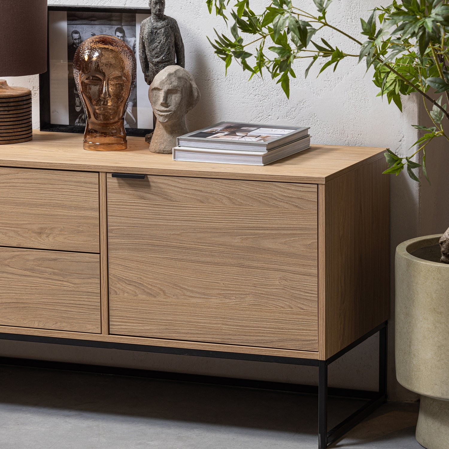 Silas tv meubel 180 cm eiken decor [fsc]