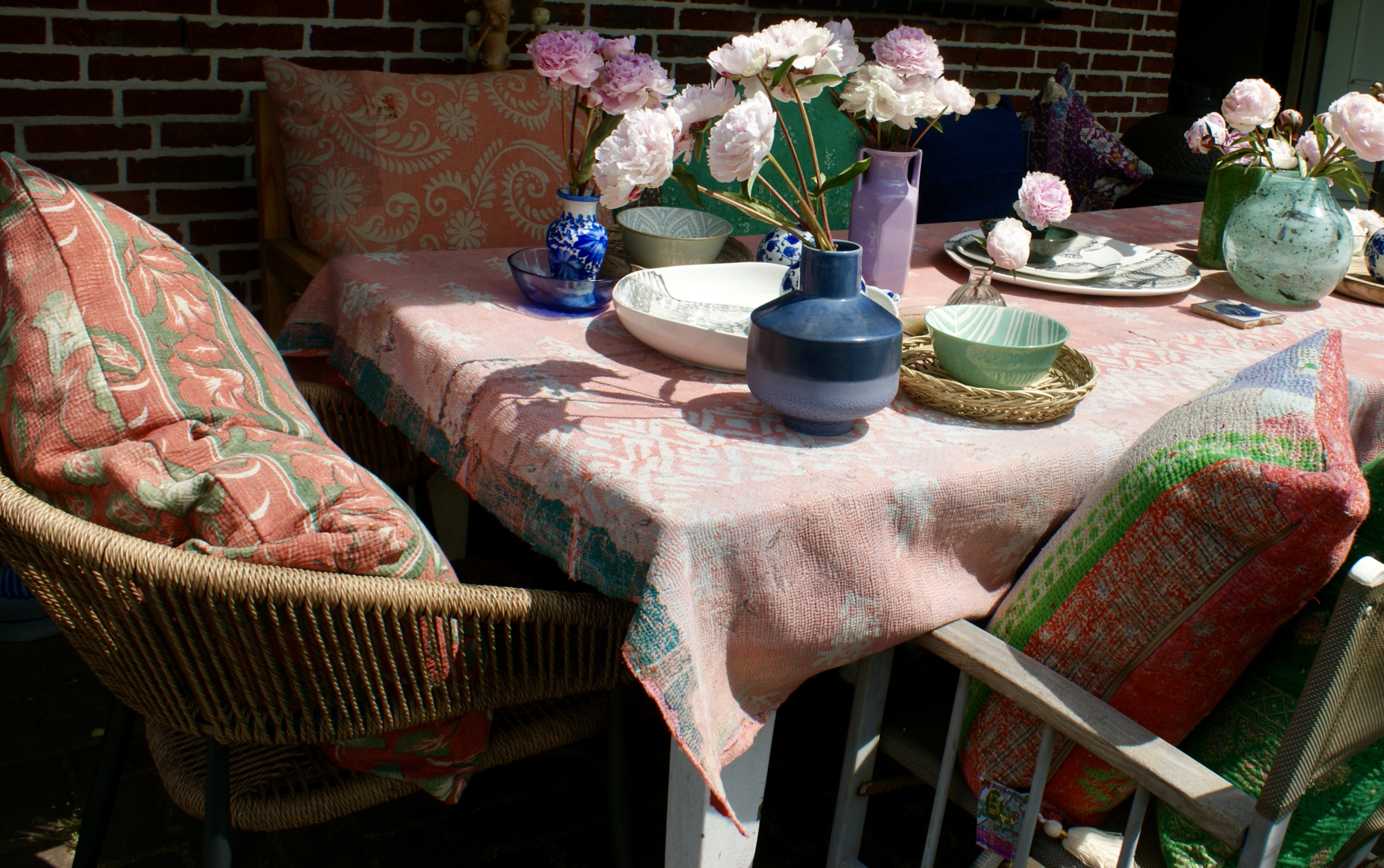 Kussen Kantha vintage 50x70 cm