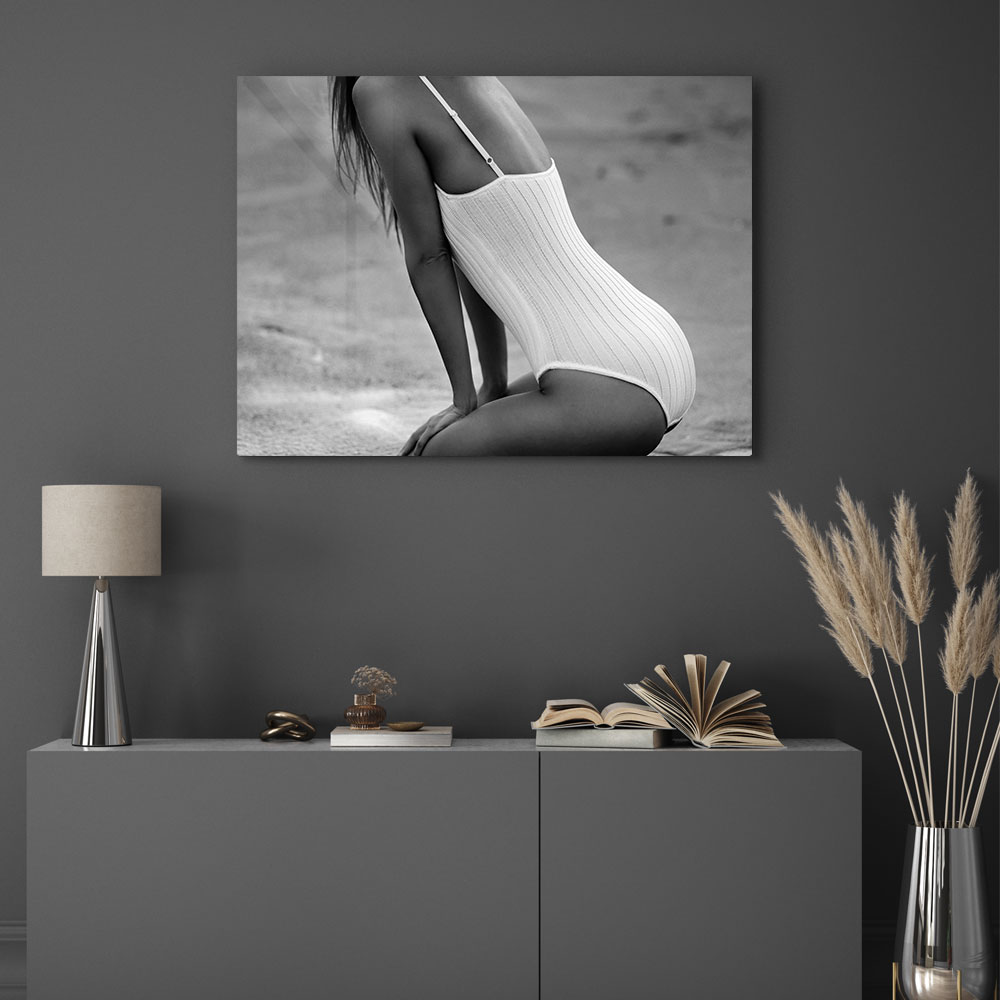 Walljar acrylglas schilderij - Beach Woman