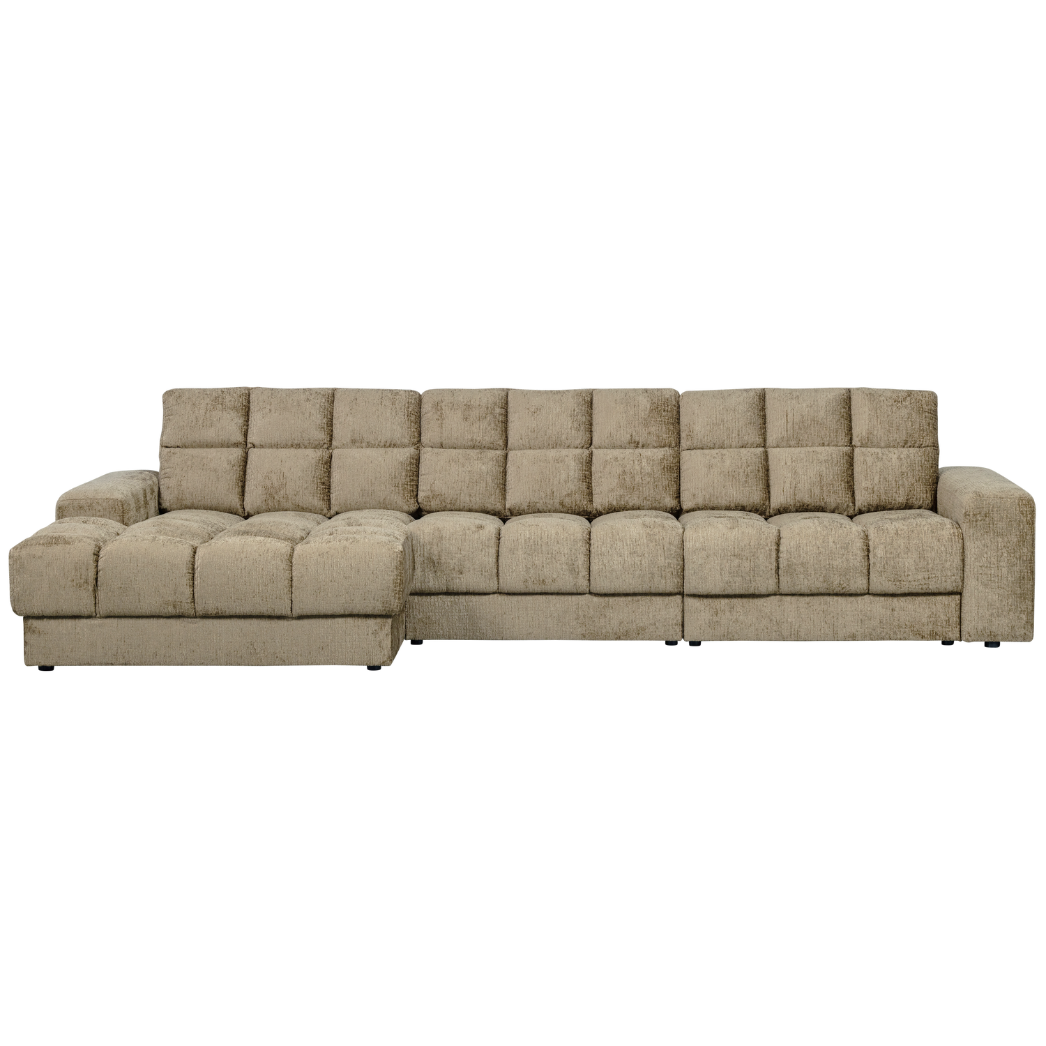 Second date chaise longue links velvet antraciet