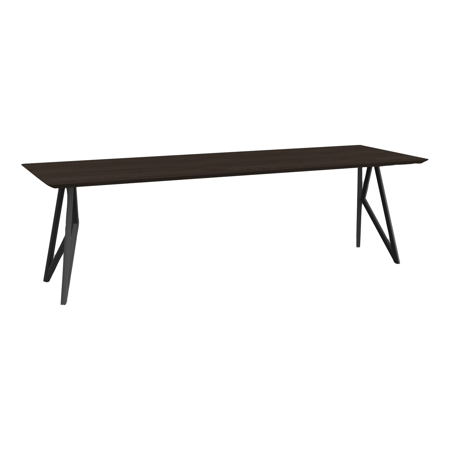 Studio HENK tafel Butterfly Rechthoekig - zwart frame, gerookte beits