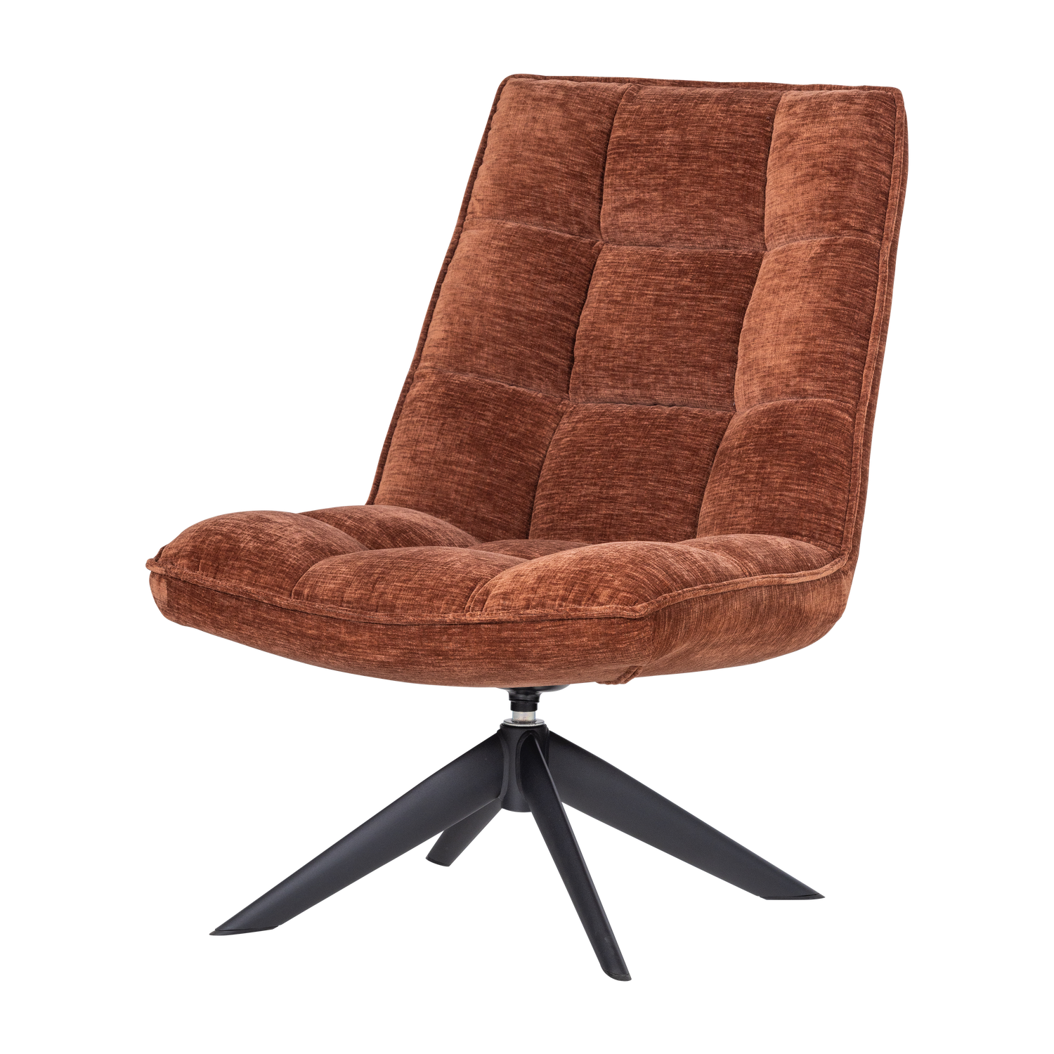 Jouke draaifauteuil chenille structuur roestbruin [fsc]