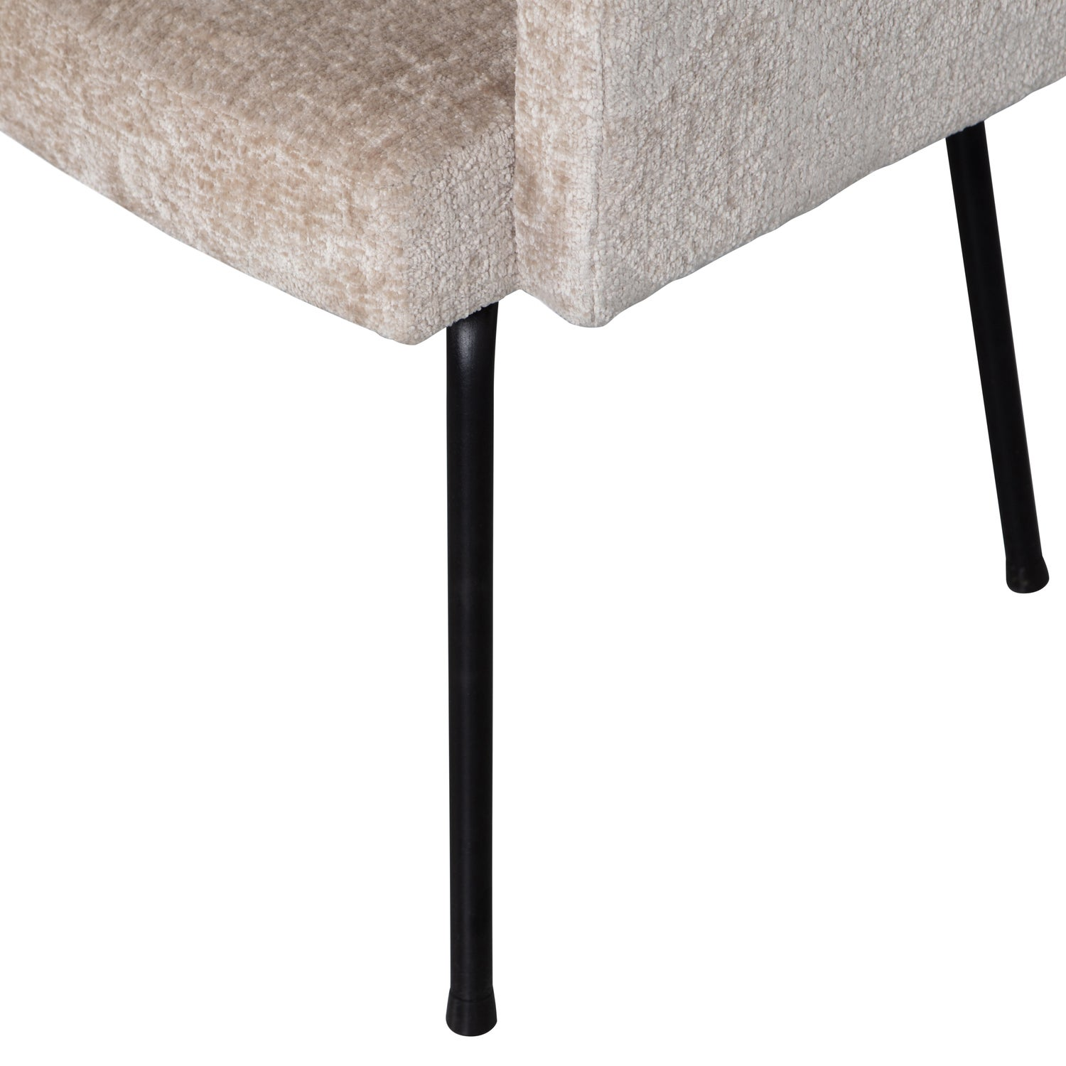 Mount eetkamerstoel met armleuning 3d chenille middenbruin