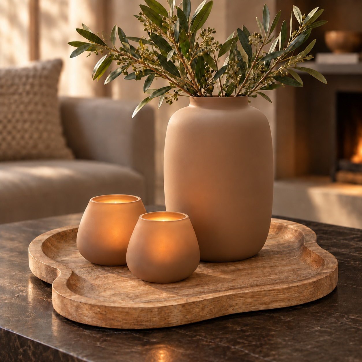 Dienblad Breckenridge natural wood