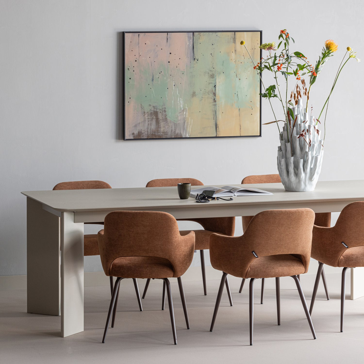 Tablo eettafel afgerond vj 240x100 cm dakargrau [fsc]