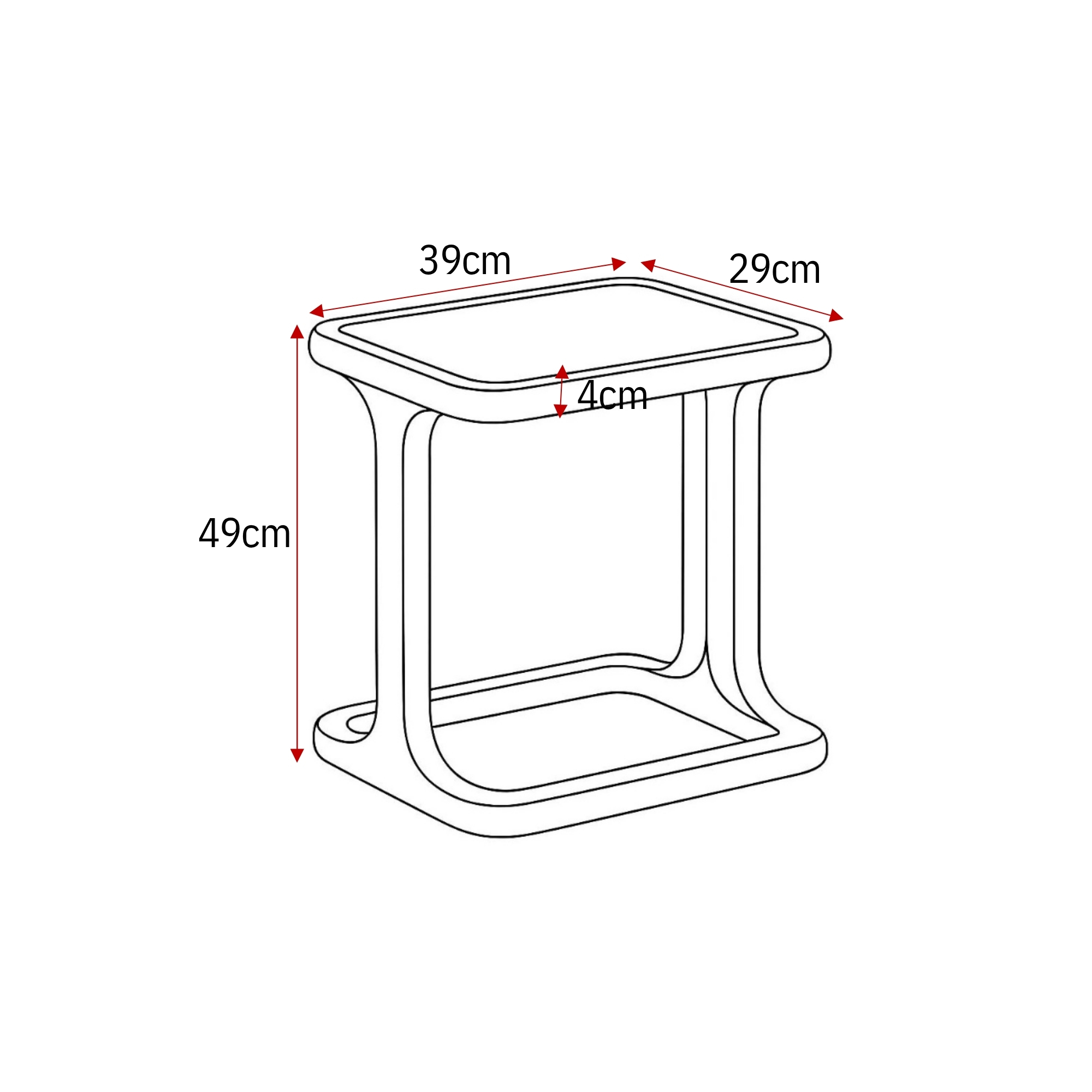 Bijzettafel Luno Bruin