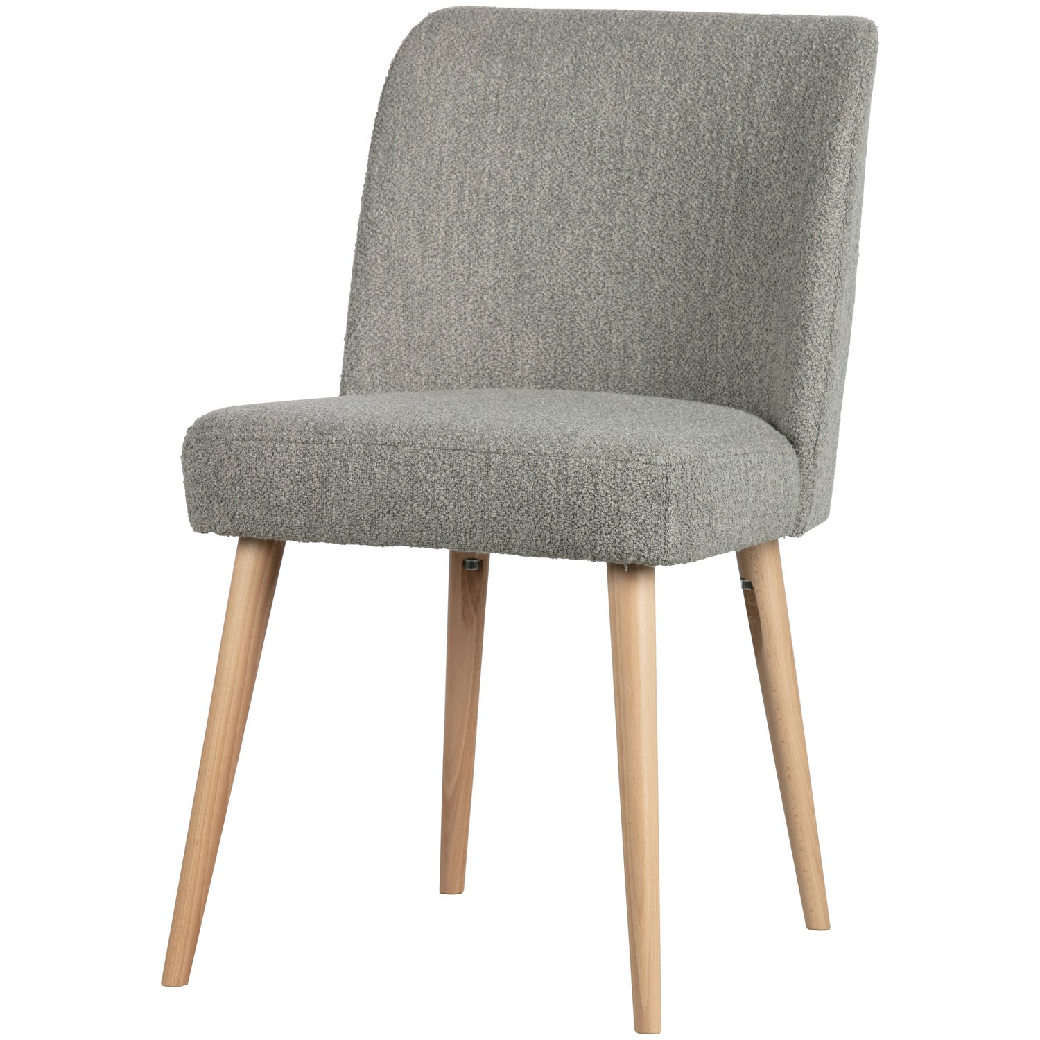 Force eetkamerstoel boucle staalgrijs