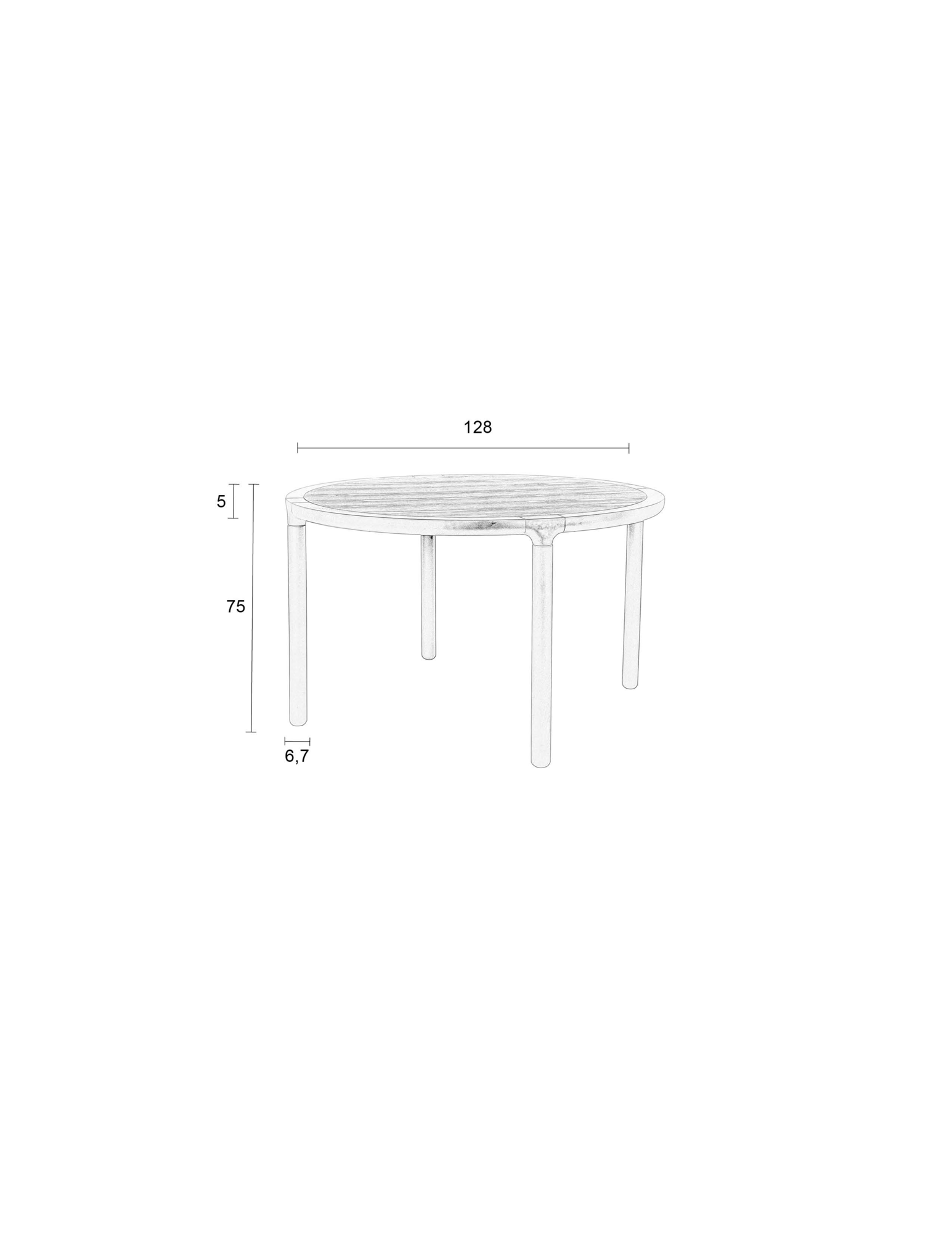 Zuiver eettafel Storm '128