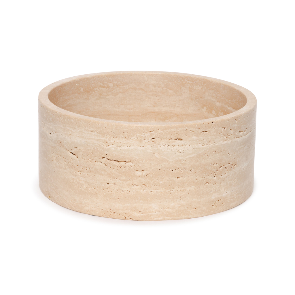 Travertine fruitschaal