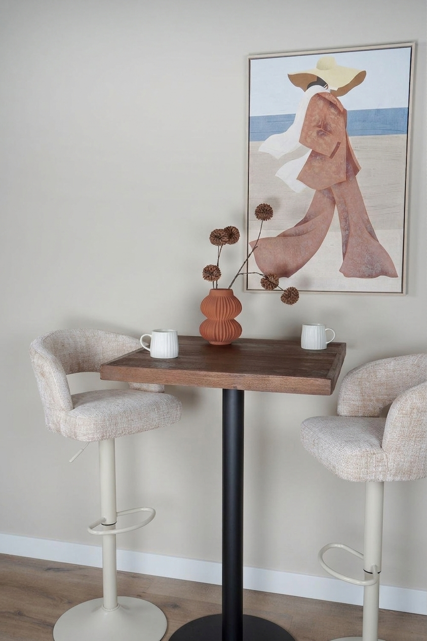 Barkruk Vince - Beige onderstel