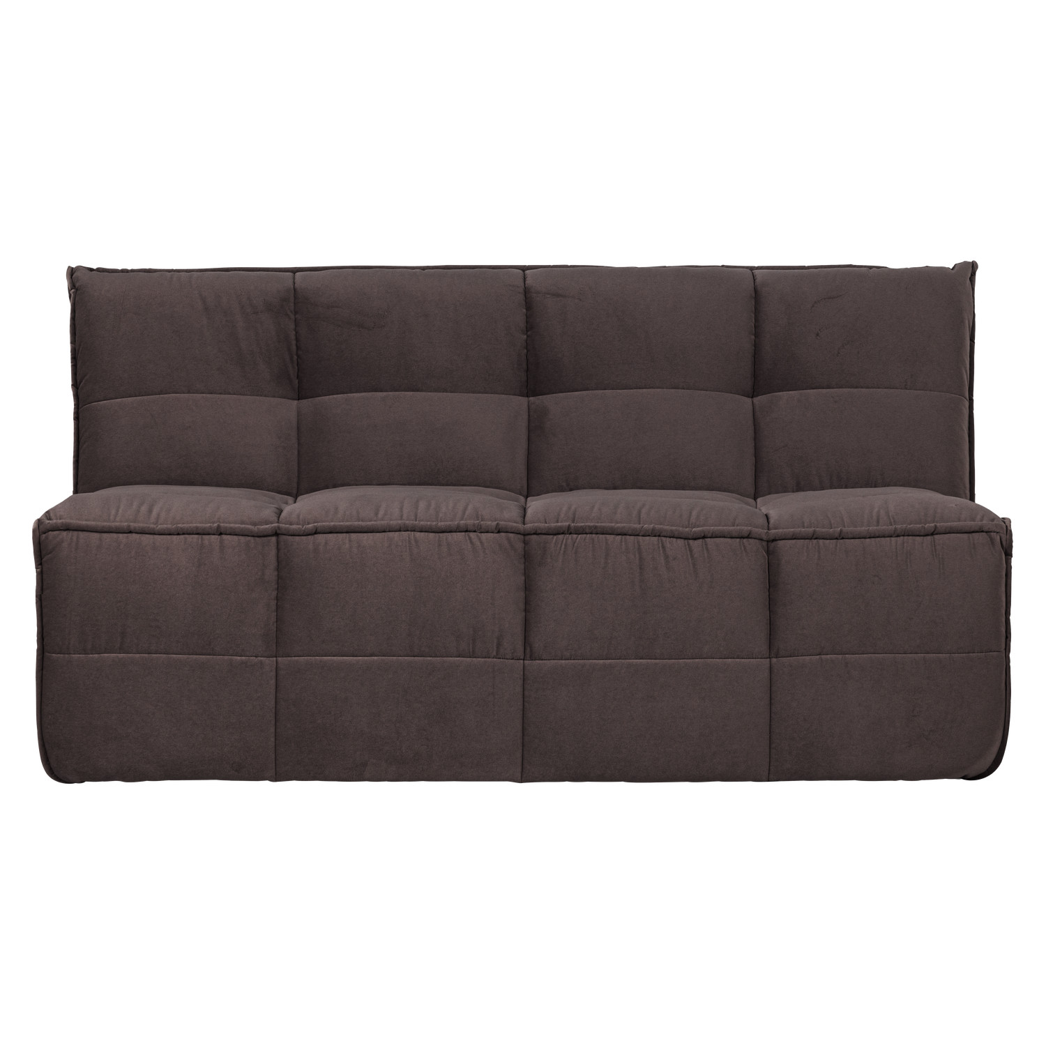 Cluster eetbankje met rugleuning boucle khaki bruin