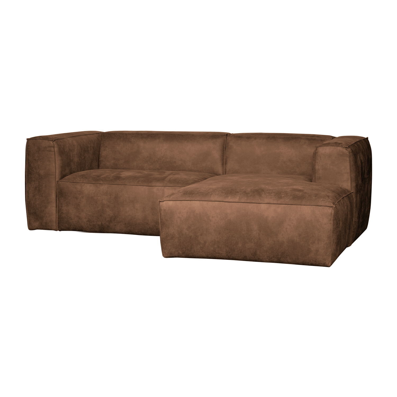 Bean chaise longue bank rechts chenille velvet taupe