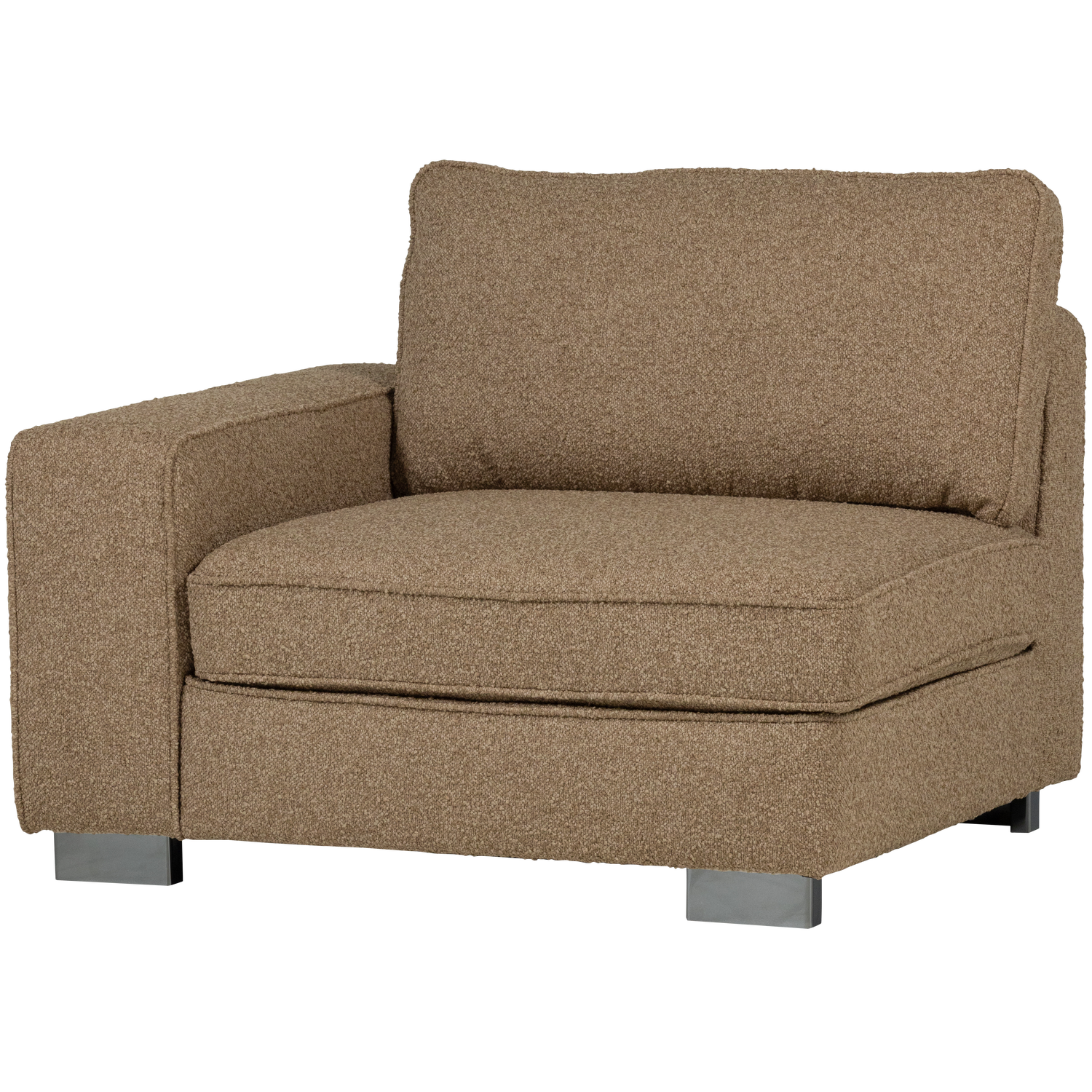 Lazy 1-zits element met arm links boucle antraciet