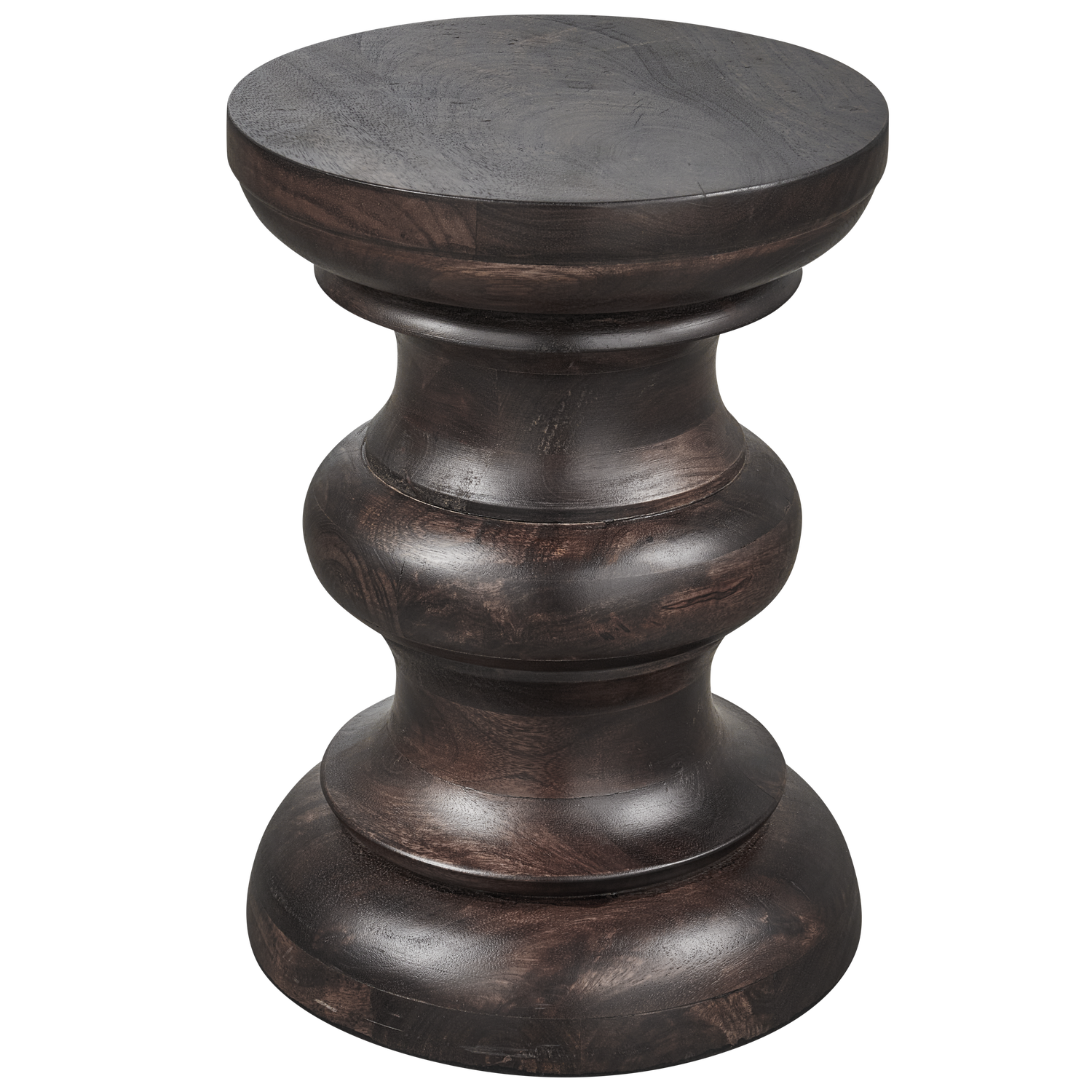 Jonah bijzettafel mangohout donkerbruin 42xo30 cm
