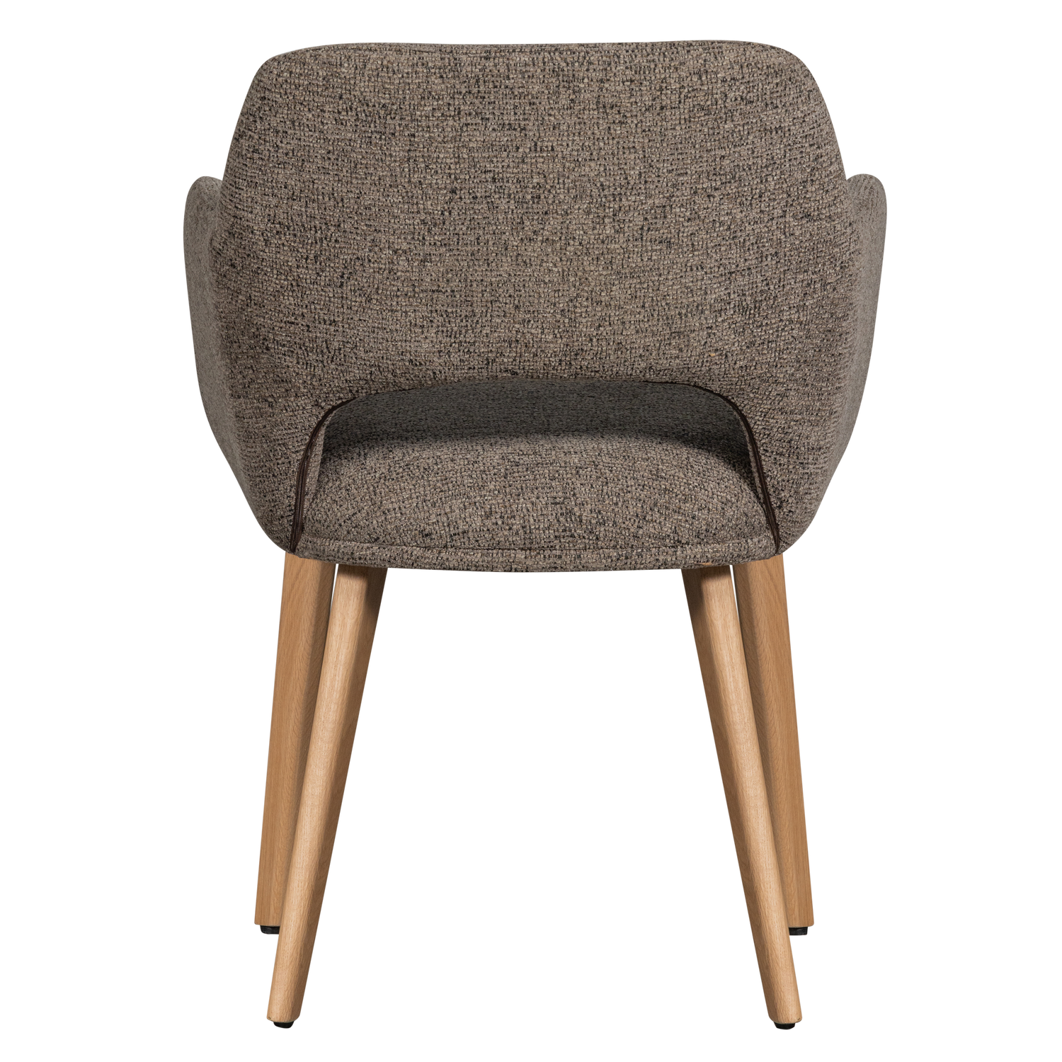 Murat eetkamerstoel taupe met houten poot naturel