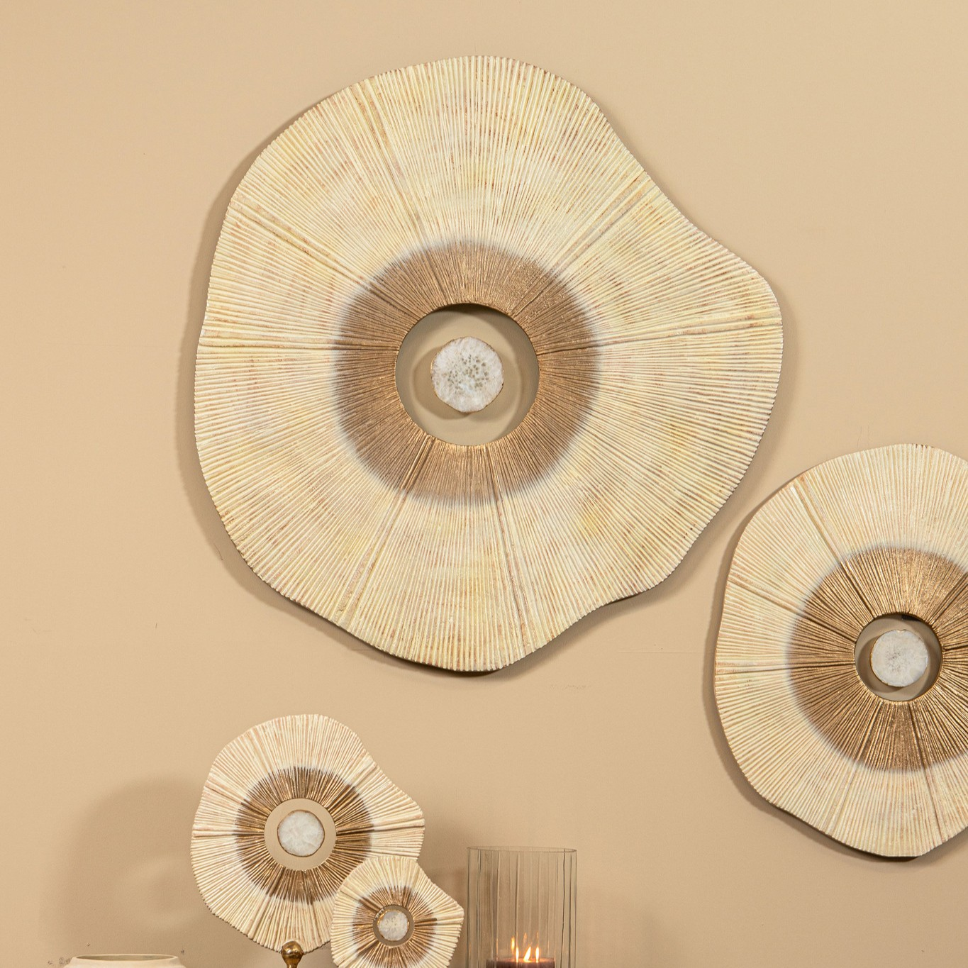 Wanddecoratie Solara beige