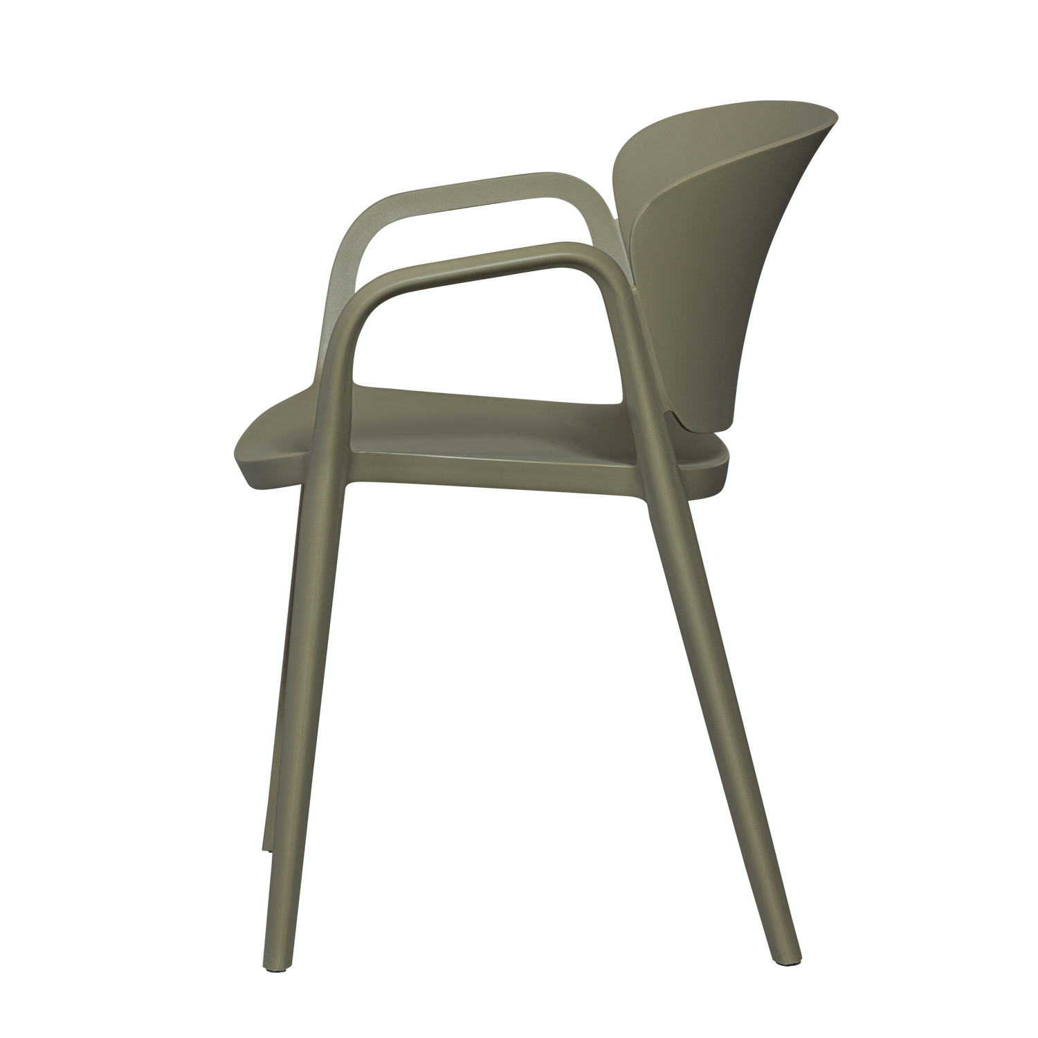 Bent tuinstoel kunststof paars/bruin