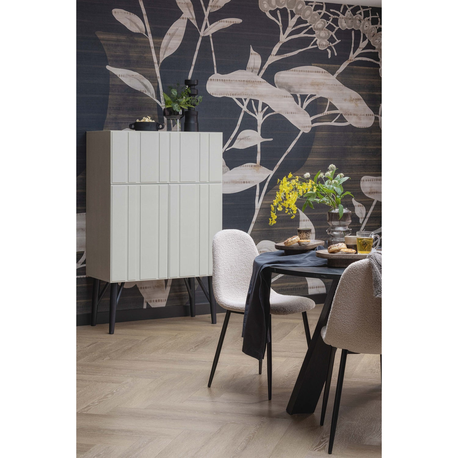 Rhonda eettafel o129 cm eiken middenbruin [fsc]