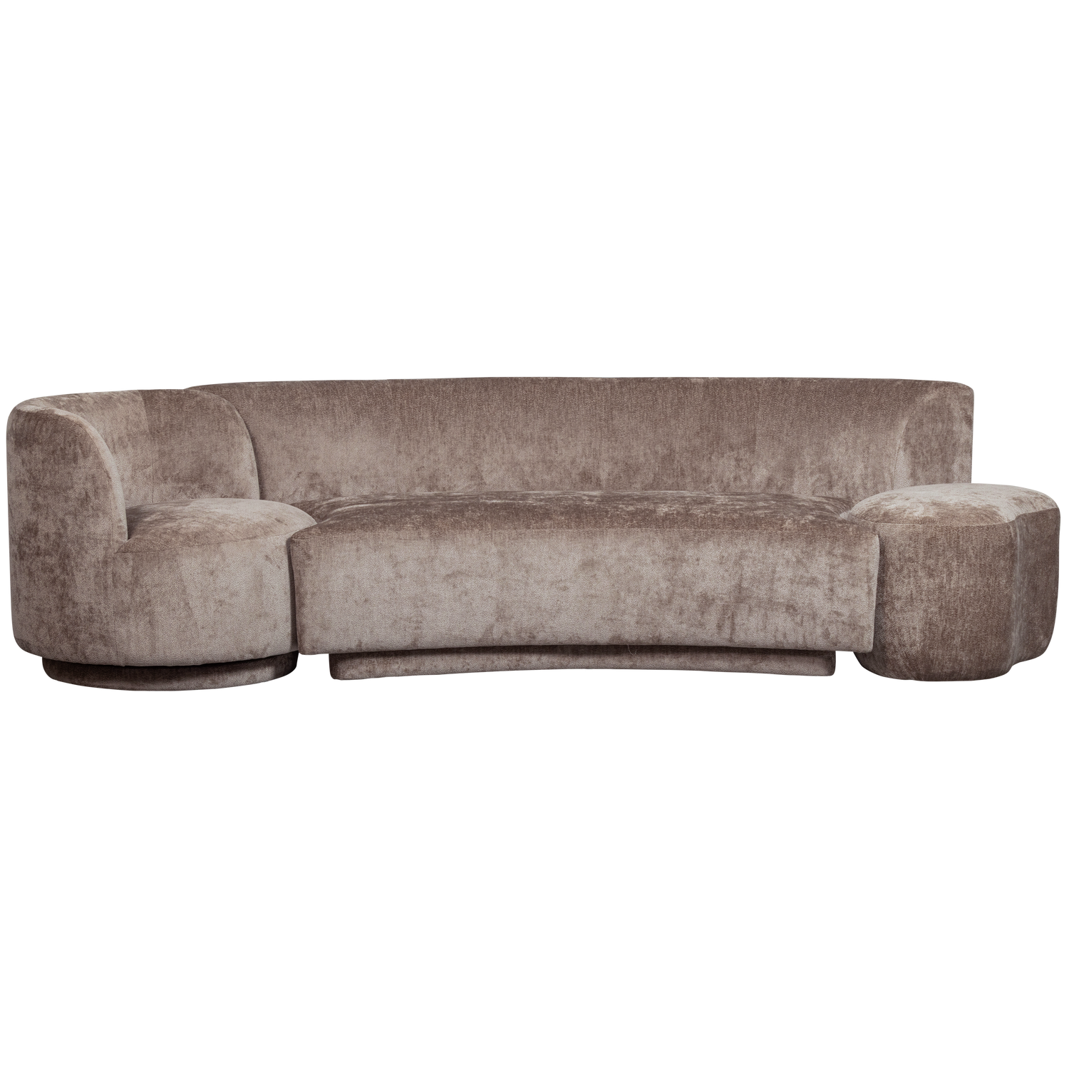 Combi-popular: bankje + fauteuil + poef naturel