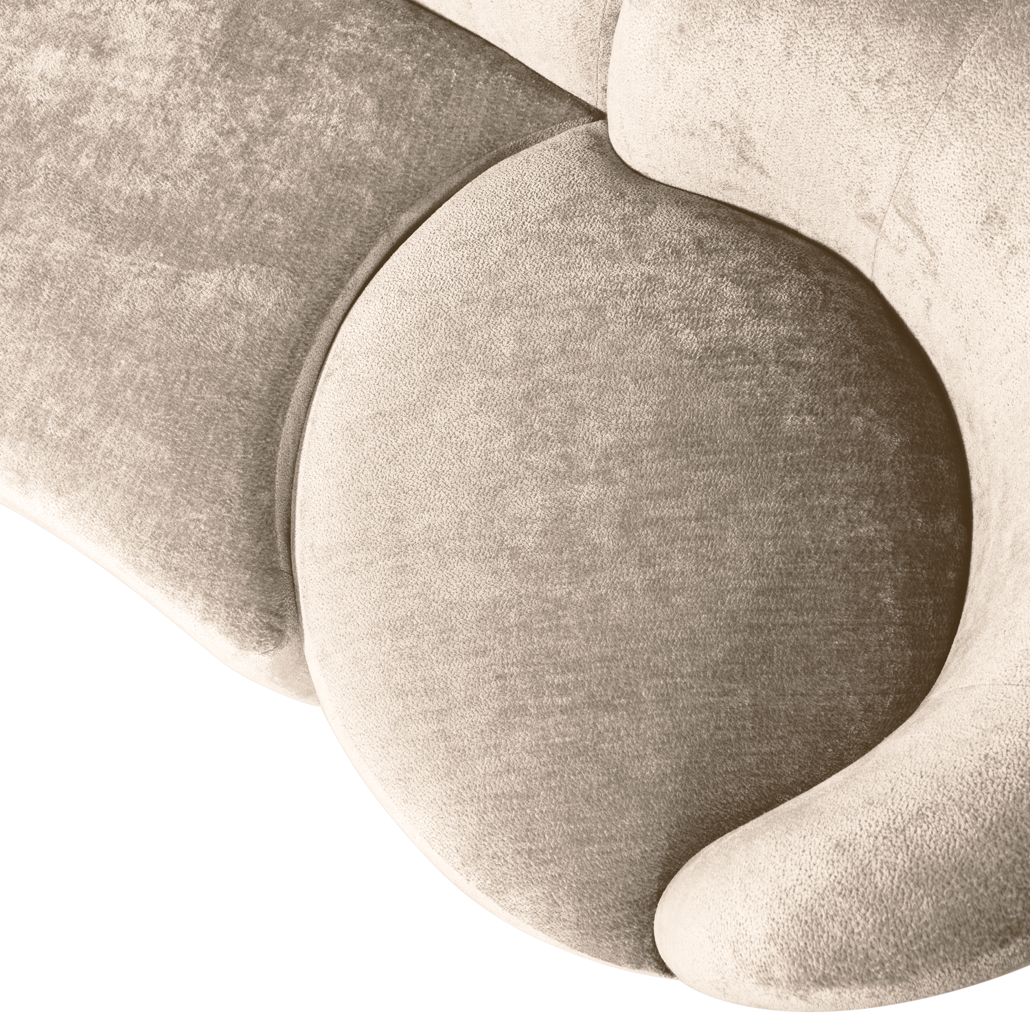 Combi-popular: bankje + fauteuil + poef naturel