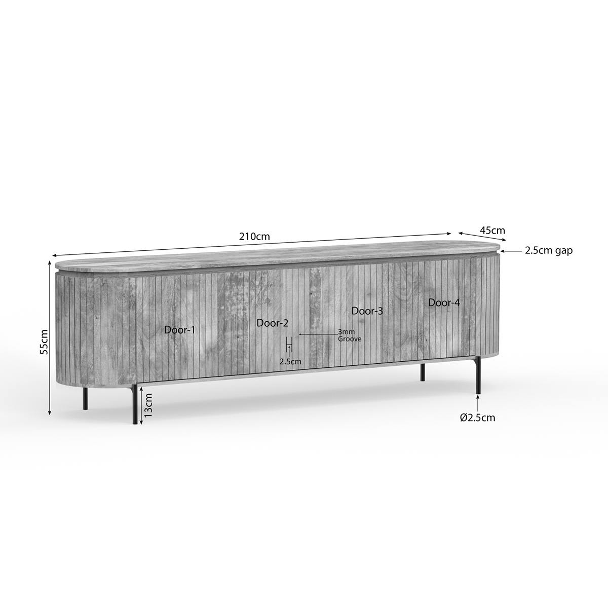 Tv-meubel Sol Taupe 210