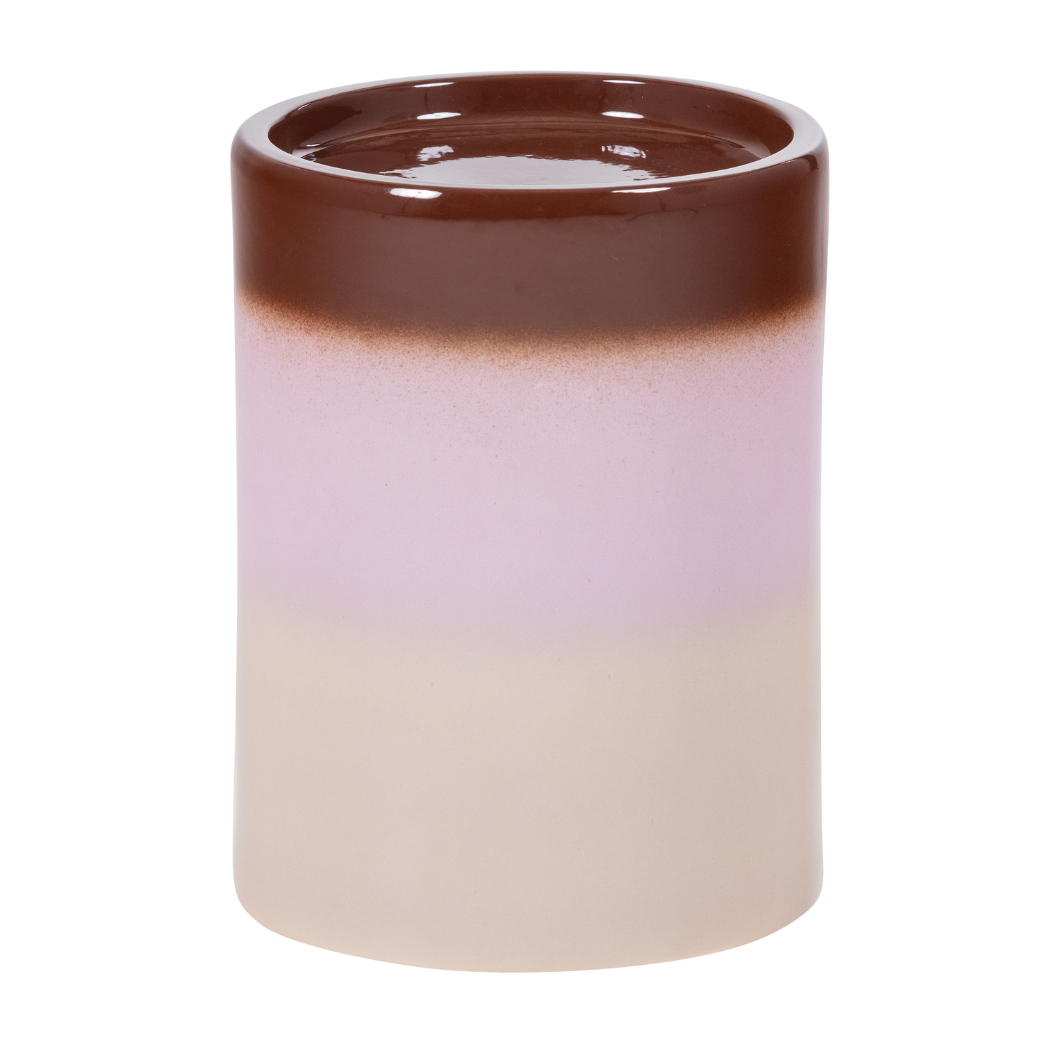 Ollo decoratieve bijzettafel o35x44 cm keramiek roze/bruin