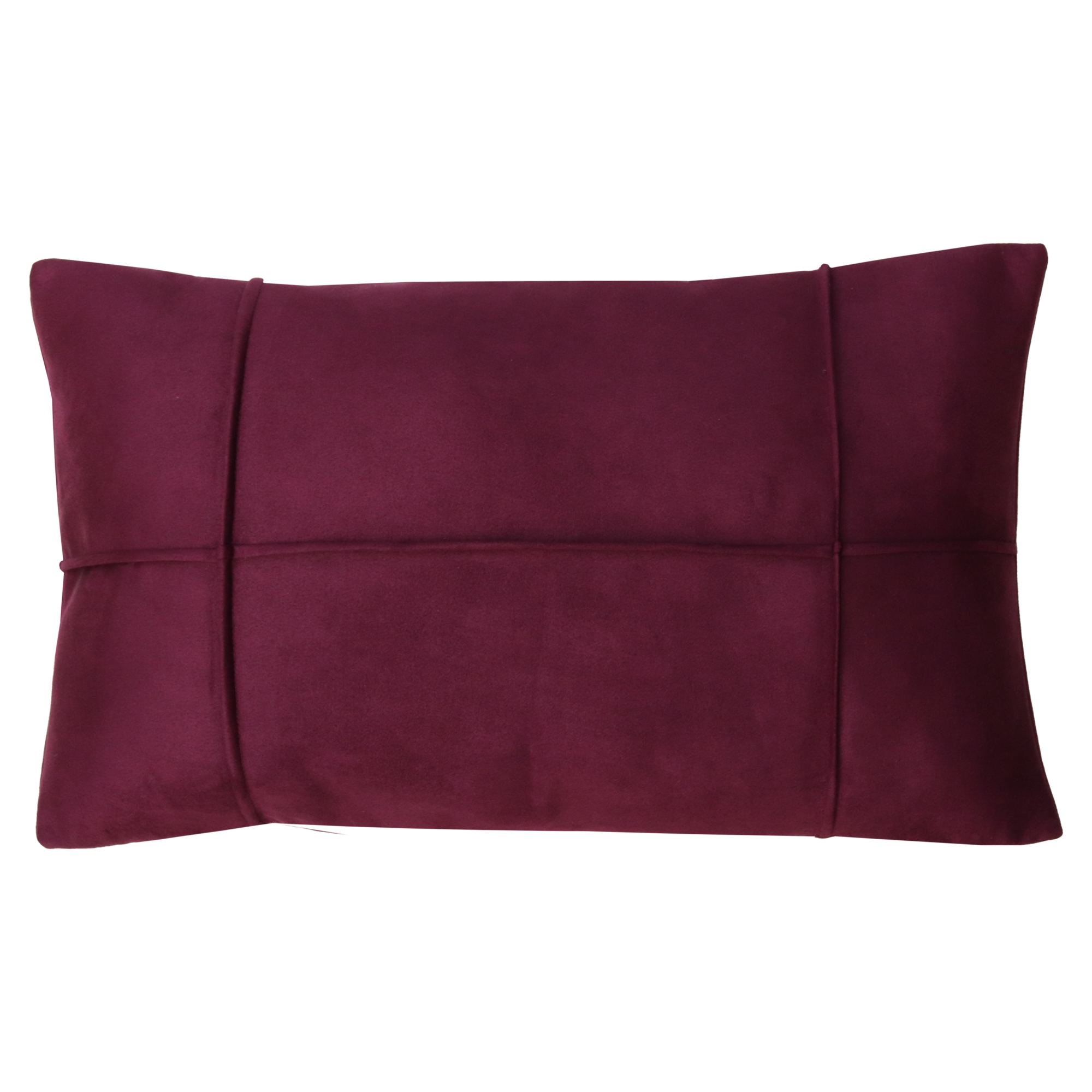 Kussen ruit suède aubergine
