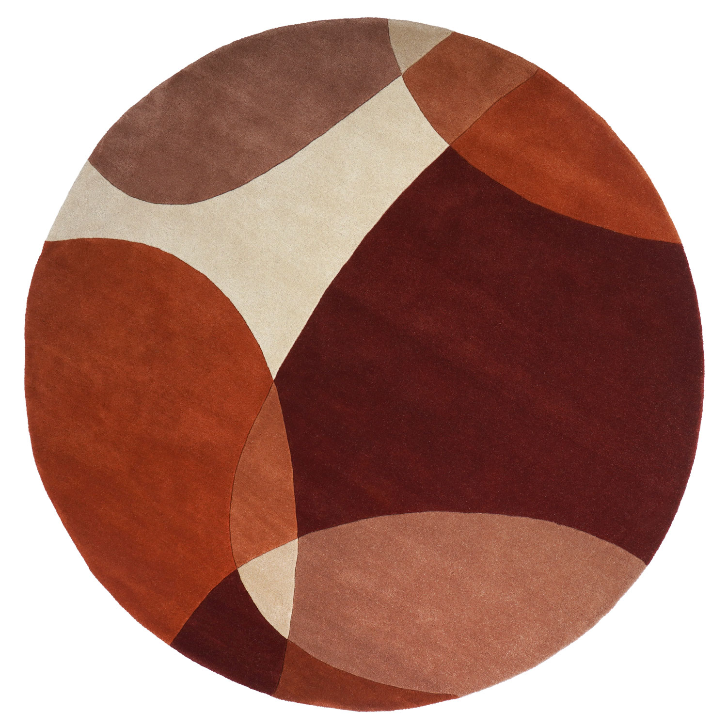 Vloerkleed Abstract Terra/Bruin - Rond