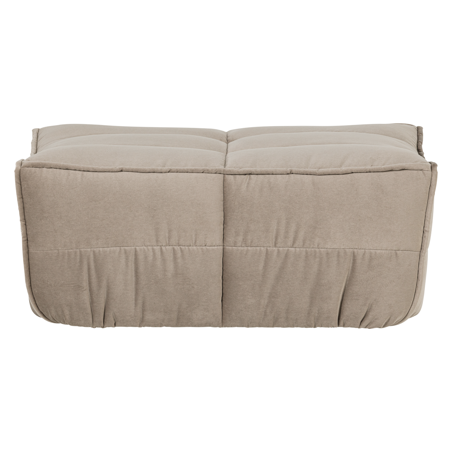 Cluster hocker velvet warm taupe